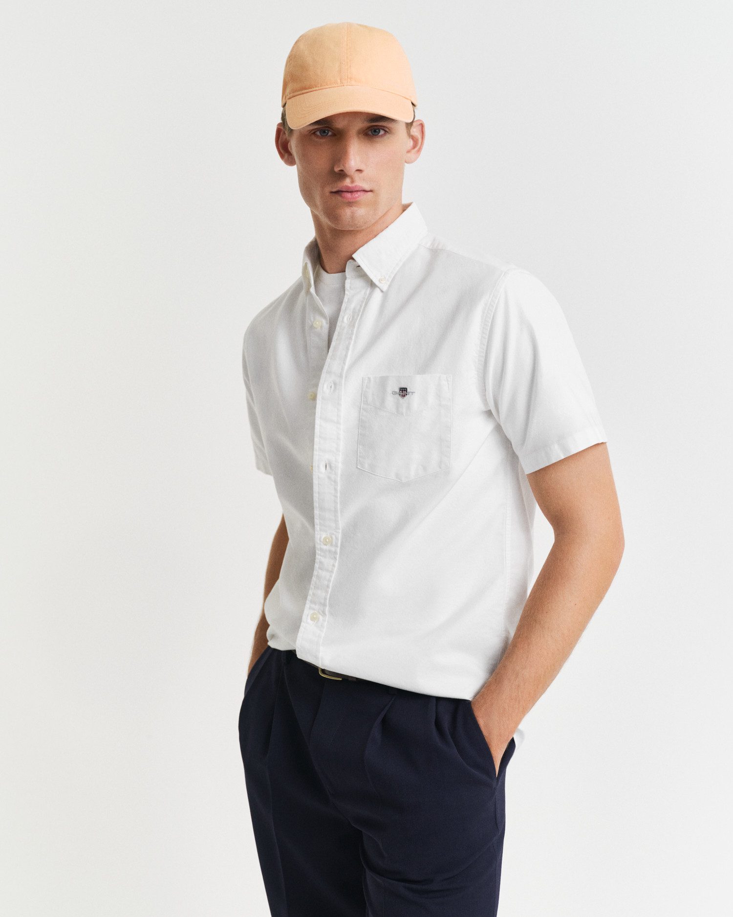 Gant Kurzarmhemd REG OXFORD SHIRT Gant-Stickerei günstig online kaufen