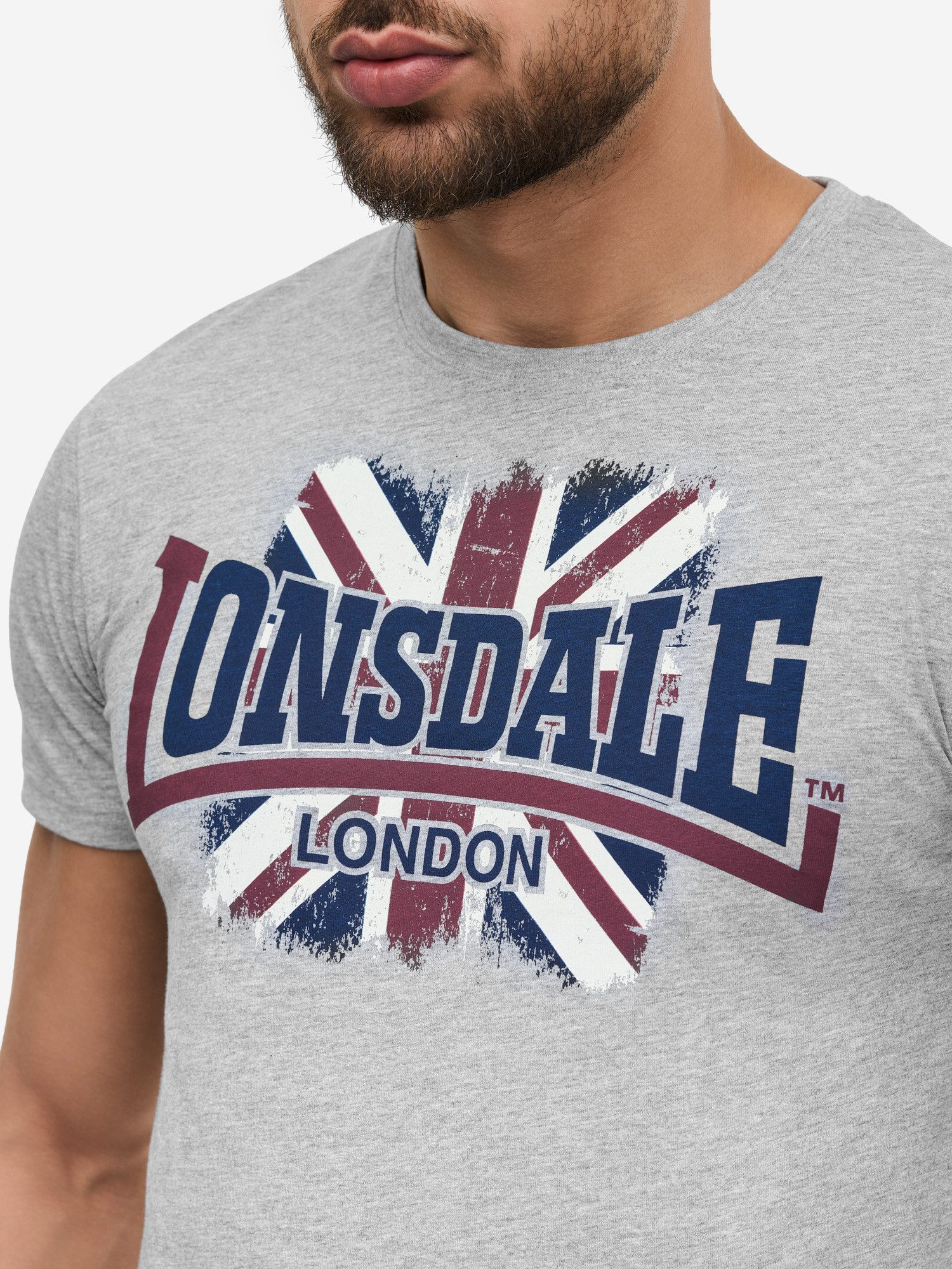 Lonsdale T-Shirt RAMSHAW aus Baumwolle und Viskose, für Erwachsene, in den Größen S bis XXXL