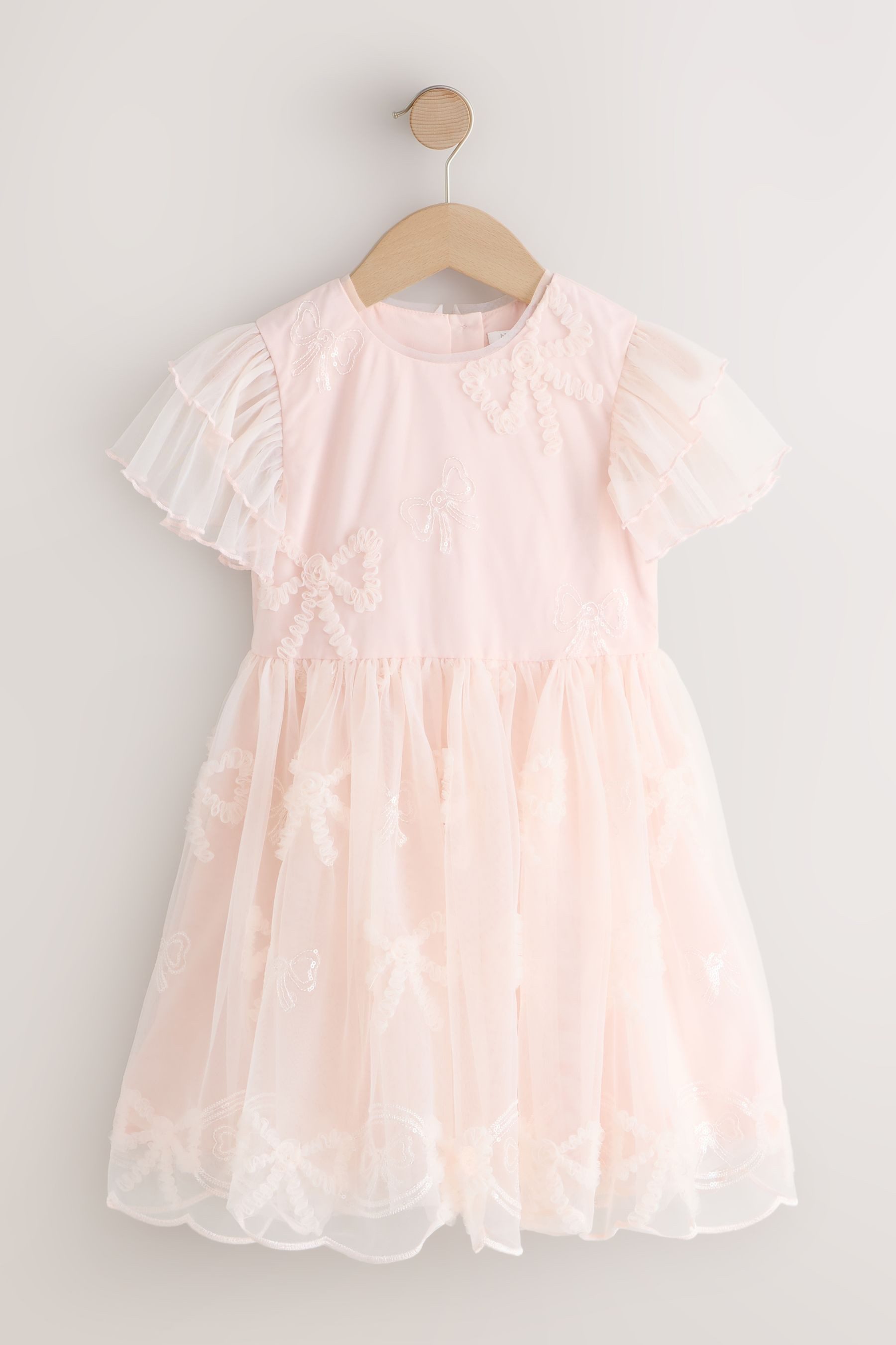 Next Partykleid Festliches Mesh-Kleid mit Schleife und Verzierung (1-tlg) – Bild 5 von 5