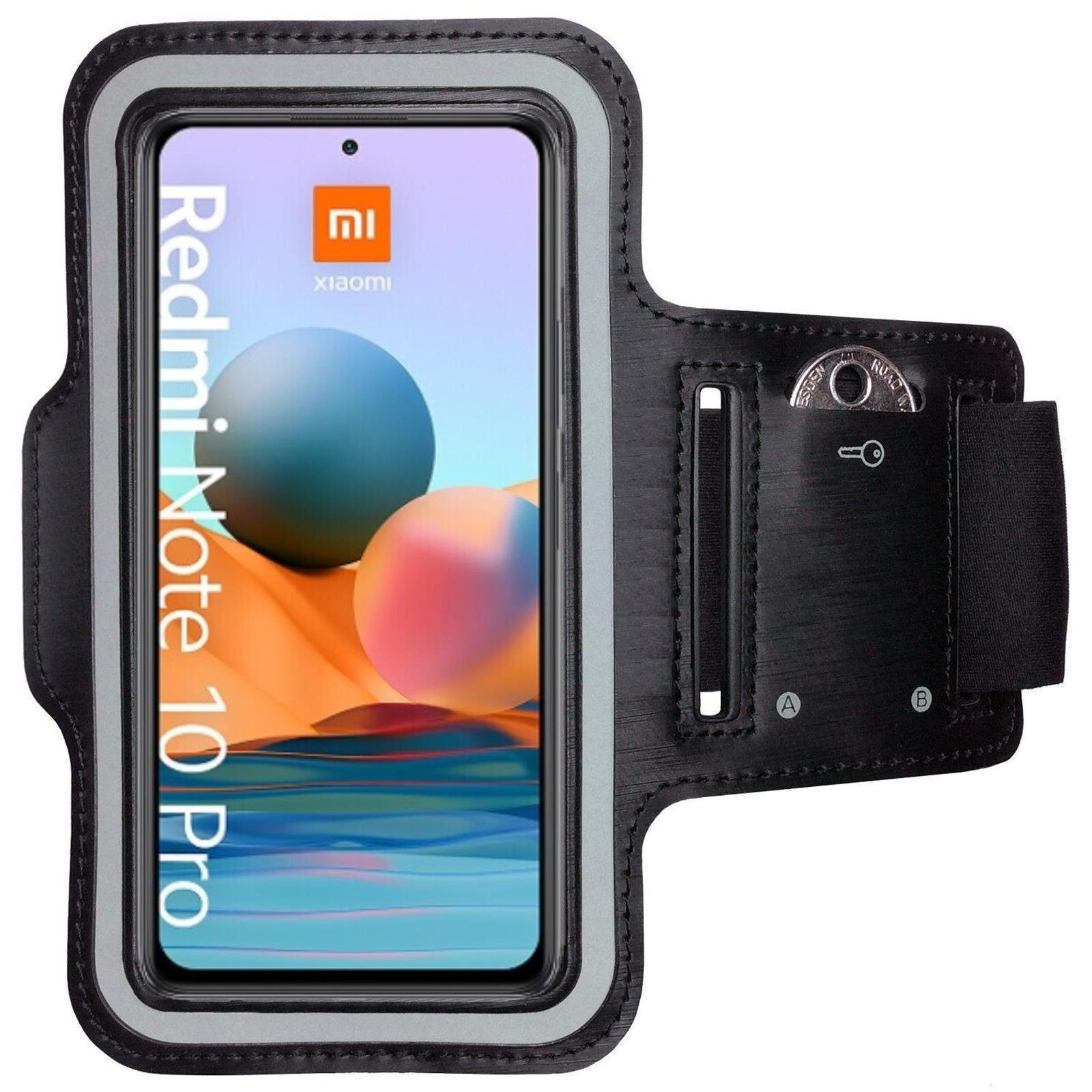 CoverKingz Handyhülle Sportarmband für Xiaomi Redmi Note 10 Pro/Pro Max Handy Hülle Armband, Sport Schutzhülle Schlüsselfach Handyhülle Jogging Schutztasche Etui