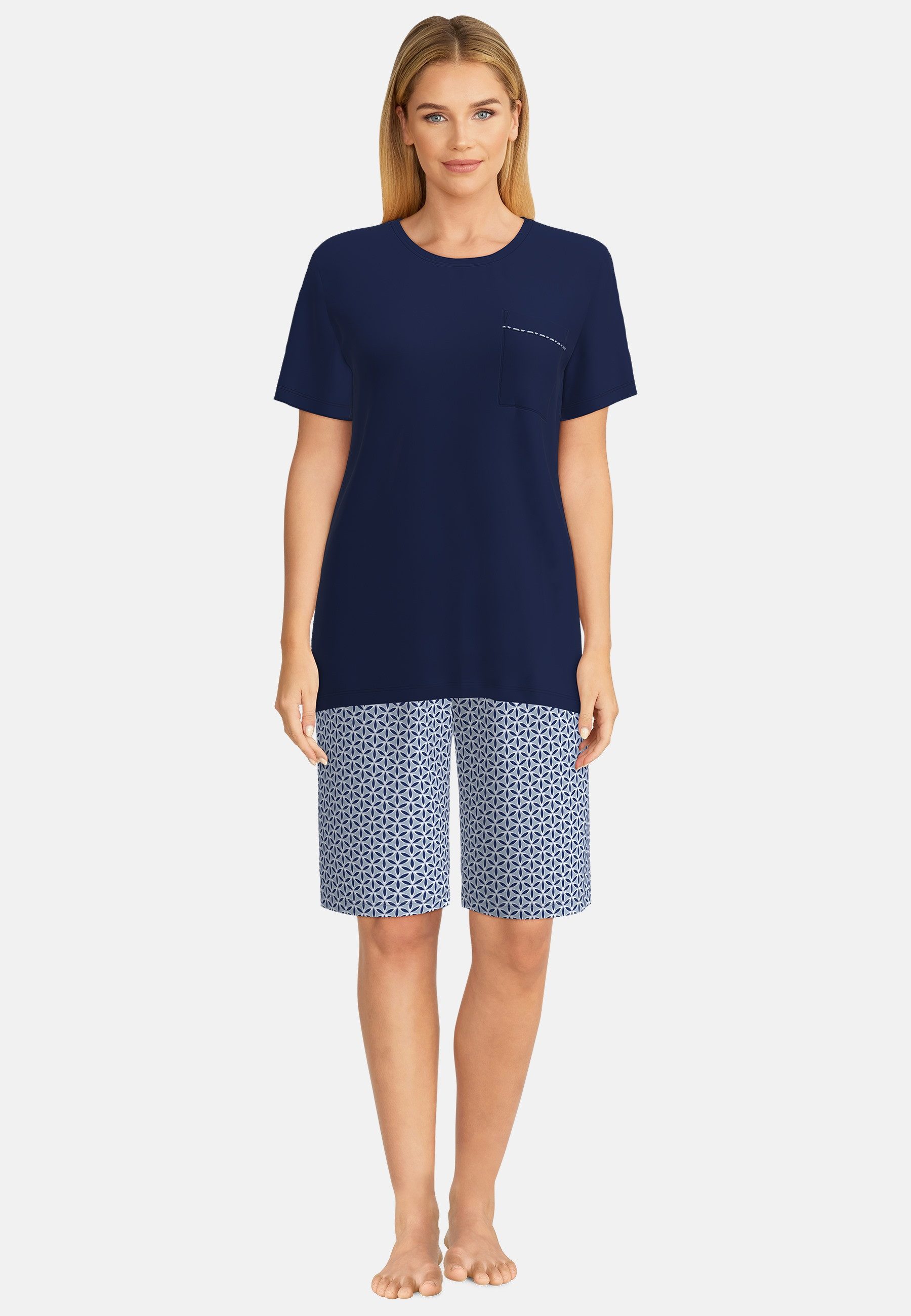 GÖTZBURG Shorty Sligo (2 tlg) Kurzarm, Rundhalsausschnitt, kurze Hose, Baum günstig online kaufen