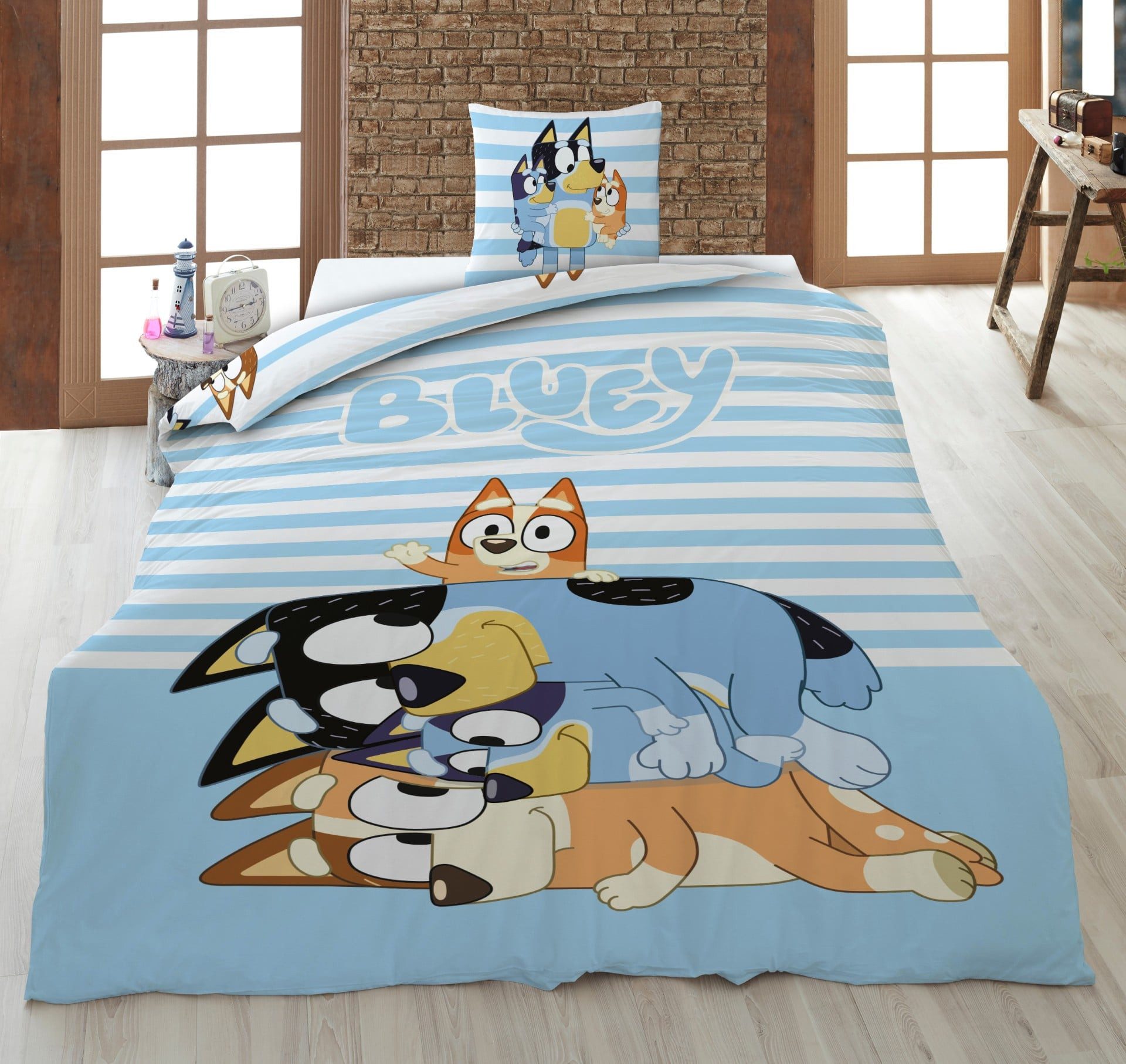 AY!Max Kinderbettwäsche BLUEY Wende Bettwäsche Set 2tlg 135 x 200 cm 100% B günstig online kaufen