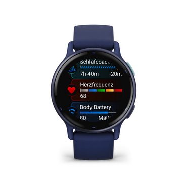 Garmin VIVOACTIVE 5 Smartwatch (3 cm/1,2 Zoll, Proprietär), Fitness Smartwatch Coaching Garmin Pay Rollstuhlmodus