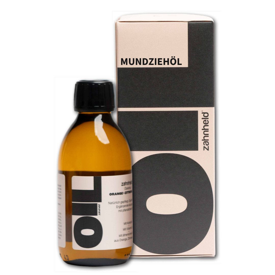 Zahnheld Mundspülung Balance Mundziehöl, Orange, Zitrone, Minze, vegan