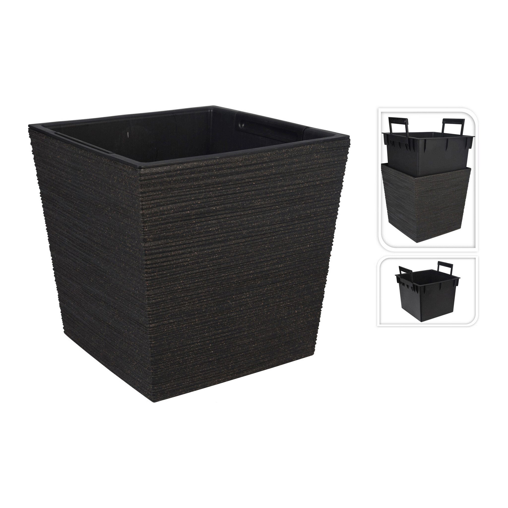 Progarden Blumentopf, Blumentopf mit Einsatz 24x23,5cm günstig online kaufen