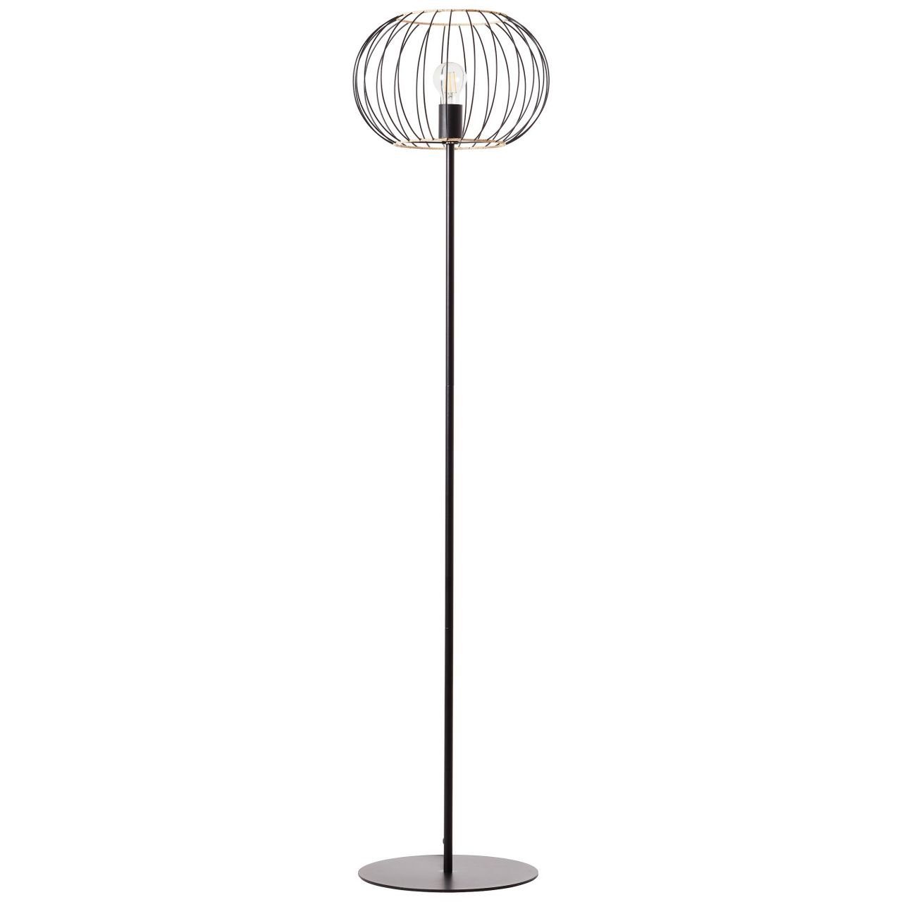 Brilliant Stehlampe Silemia, Lampe, E27, schwarz Standleuchte matt, 52W, 1flg Mit A60, 1x F Silemia