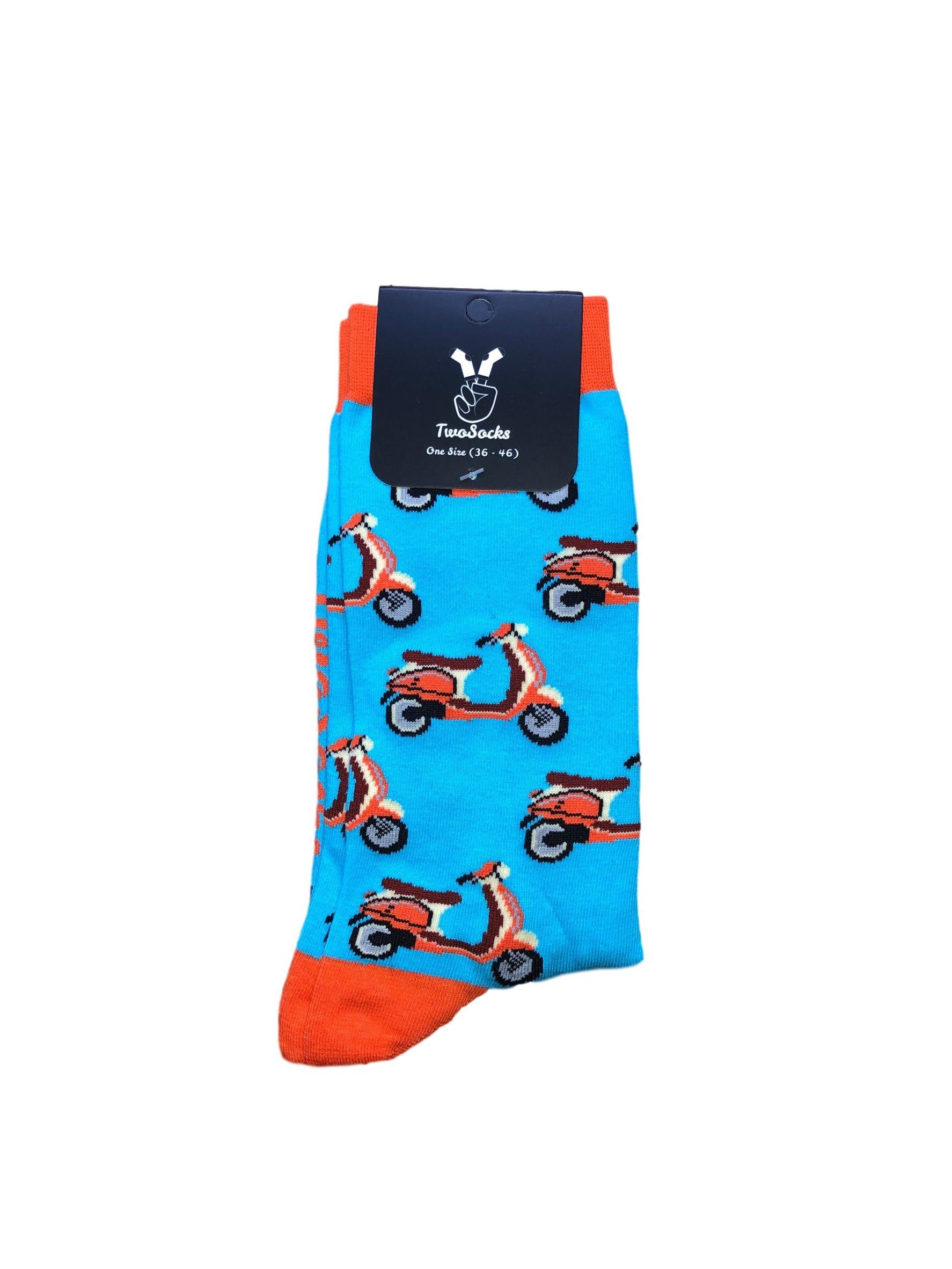 TwoSocks Freizeitsocken Roller Носки lustige Носки Herren & Damen, Einheitsgröße