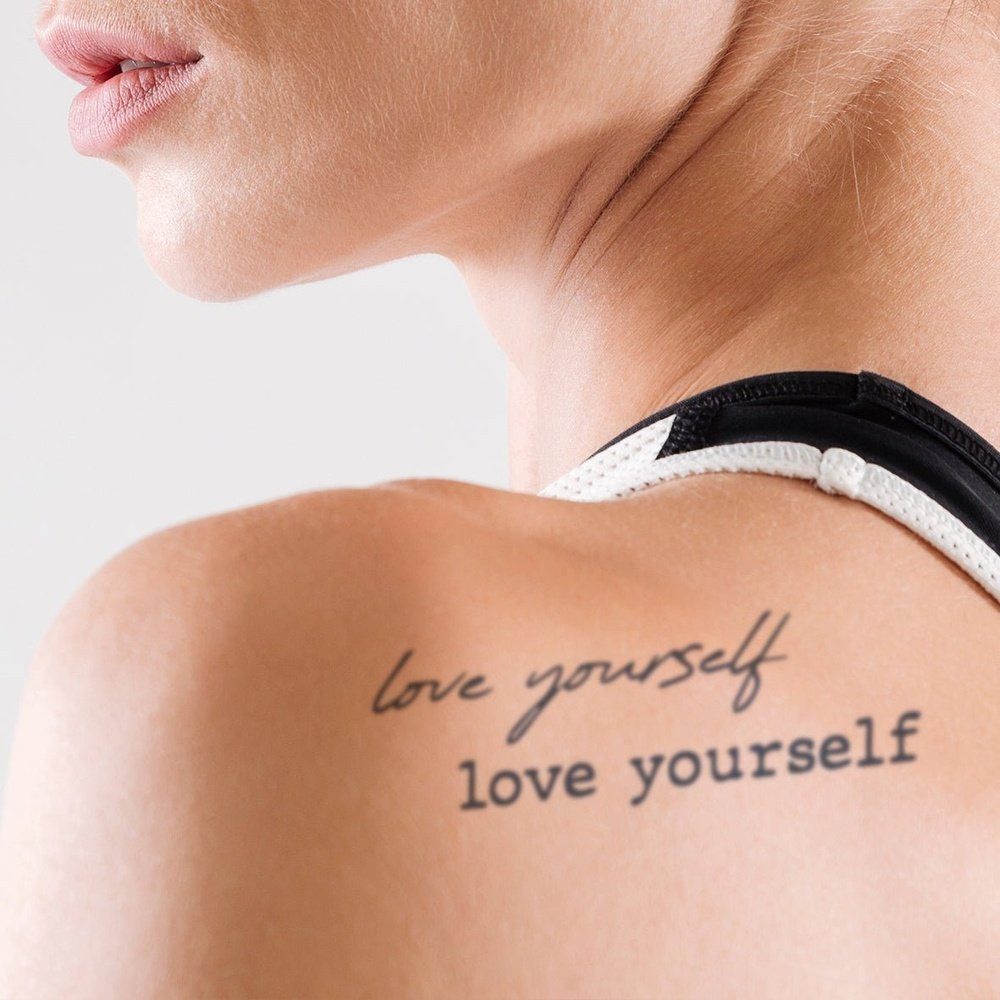 FOREVER NEVER Schmuck-Tattoo Doppel Love Yourself