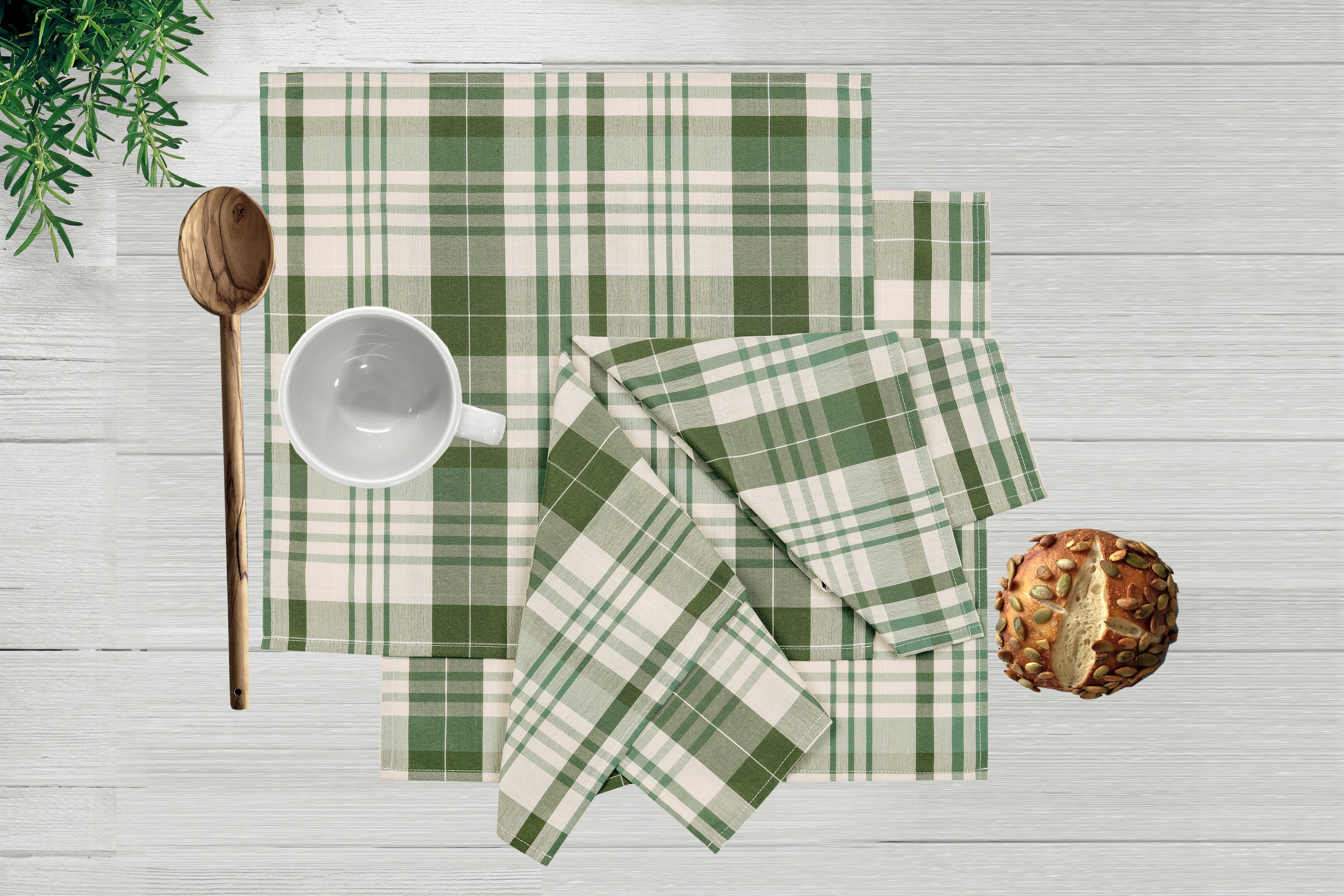 my home Stoffserviette Candise, (4 St), Check Muster