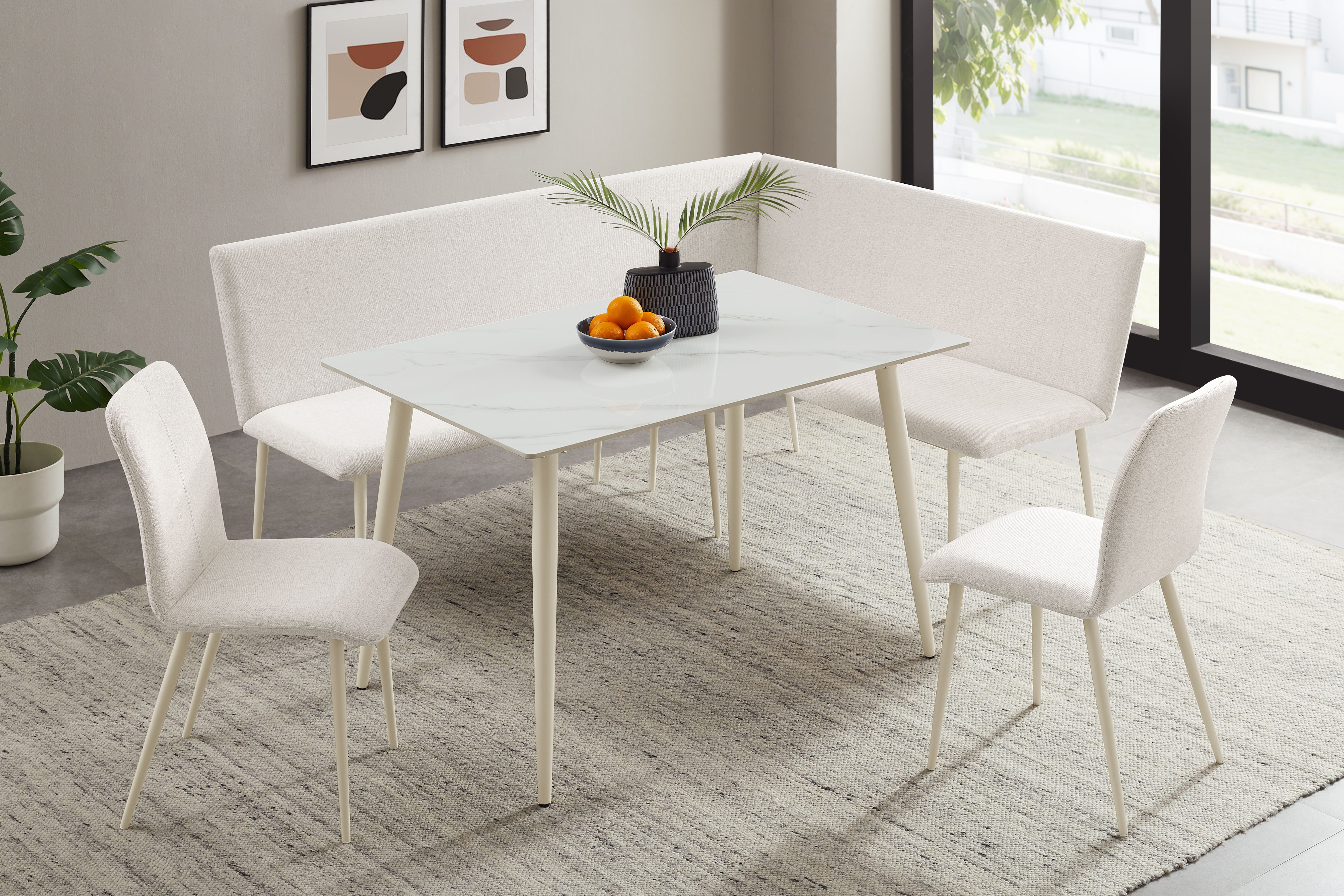 OTTO home Eckbank Cassy, pflegeleichter Strukturstoff, Metallgestell, FSC-z günstig online kaufen