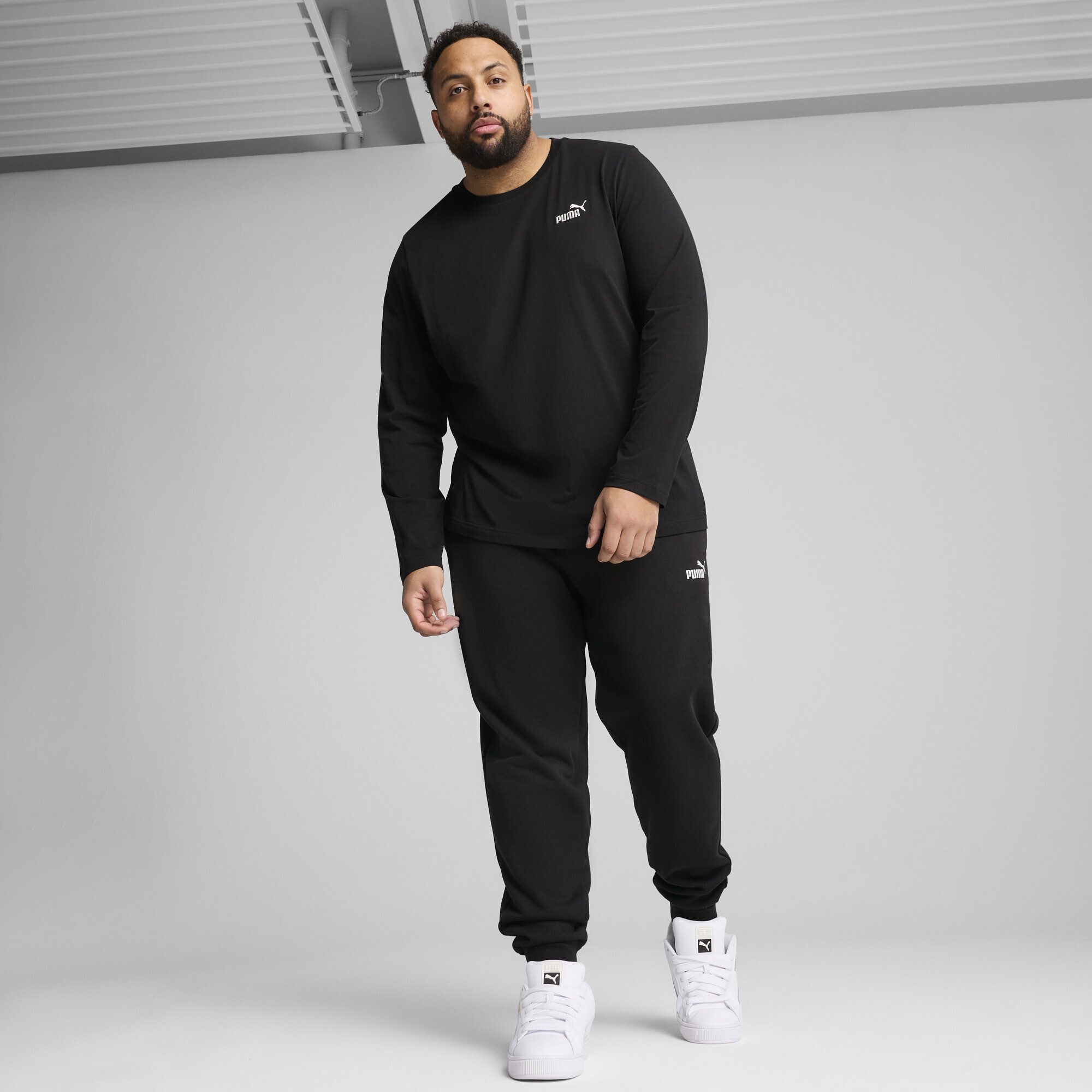 PUMA T-Shirt Essentials No. 1 Logo Langarmshirt Herren