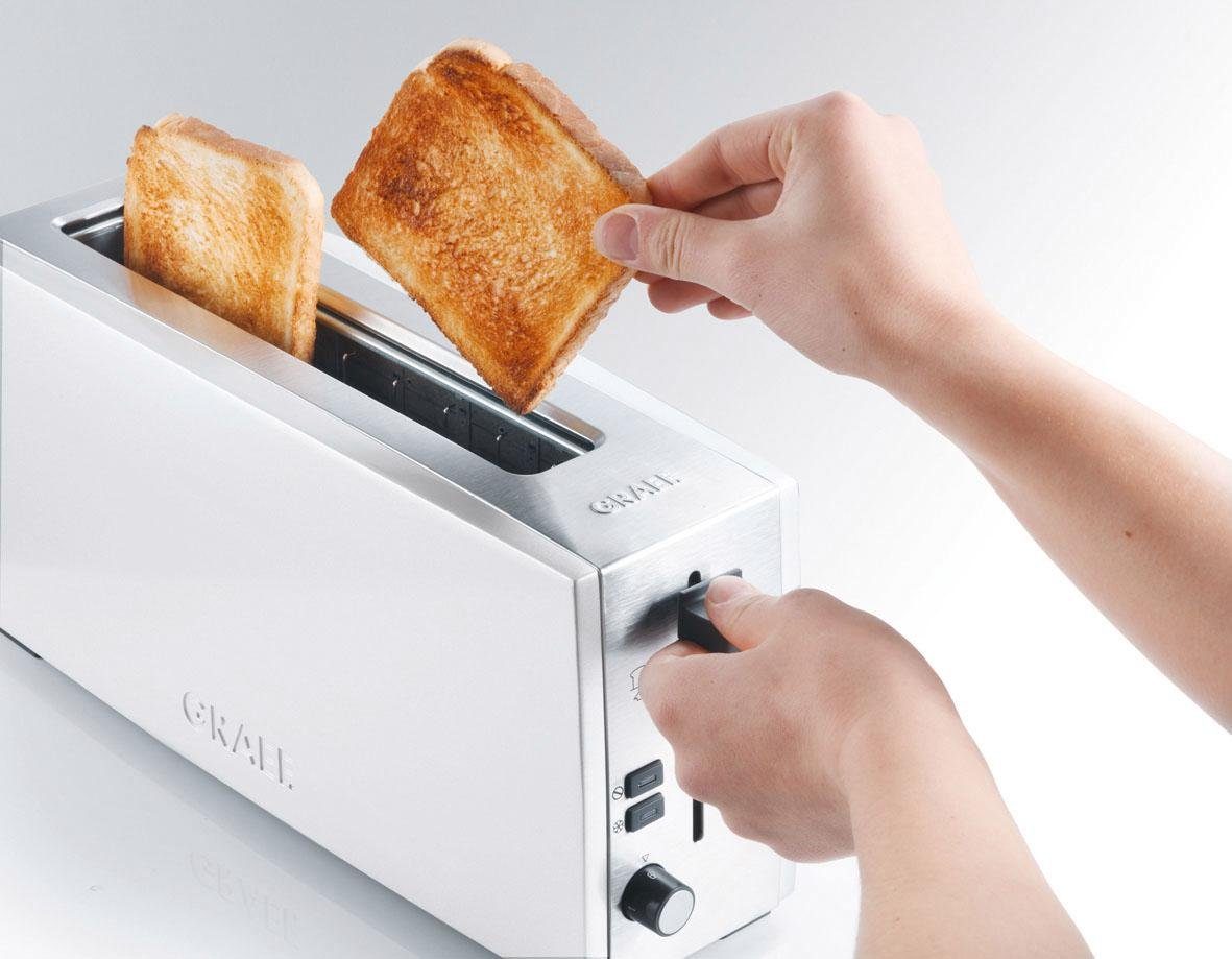 Graef Toaster TO 91, 1 Schlitz, weiß 880 langer Langschlitztoaster, W