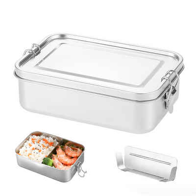 TWSOUL Lunchbox Lunchbox aus Edelstahl, 1400 ml, Edelstahl, Abnehmbare Partition, Einfach zu säubern