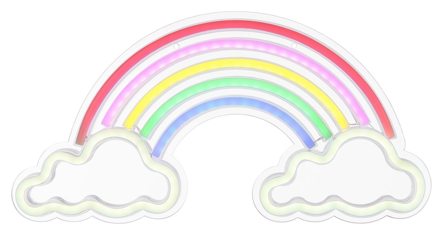 GLOBO LIGHTING LED Dekoobjekt Rainbow, Weiß, B 40 x H 20 cm, USB, LED fest integriert