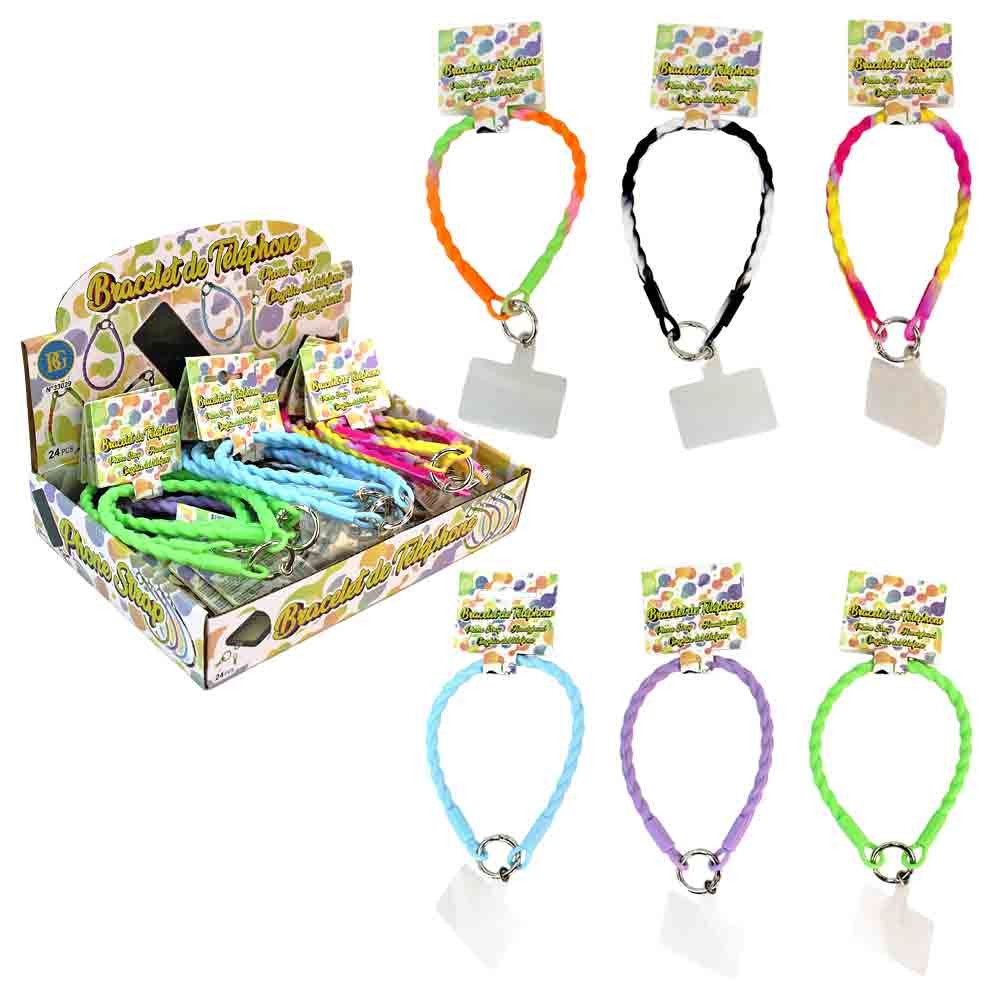 B&G INTERNATIONAL Kette und Anhänger Set 24 Handy Anhänger Ketten aus Silikon im Display (24-tlg)