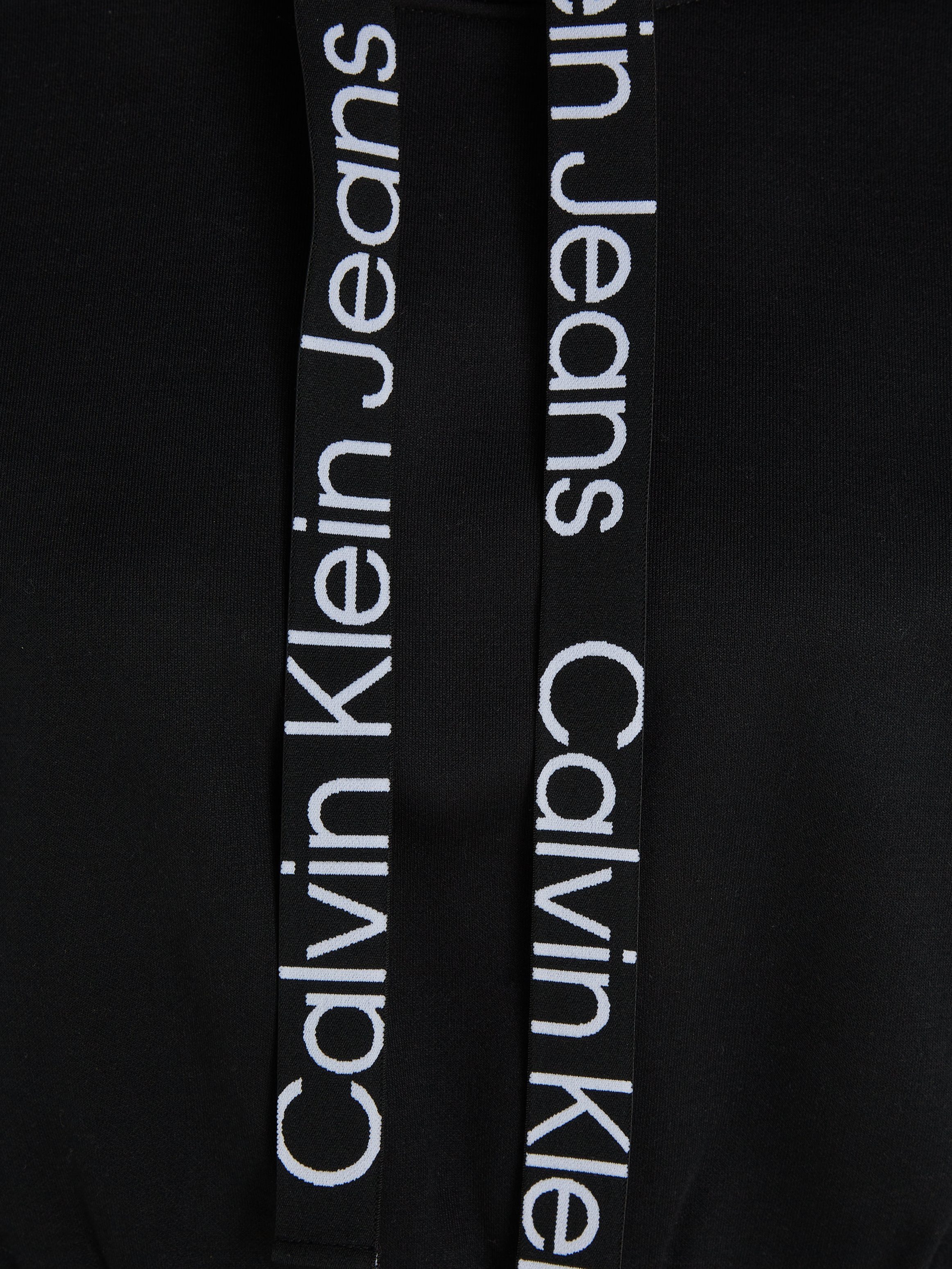 Sweatkleid Klein Calvin Jeans LOGO ELASTIC DRESS HOODIE
