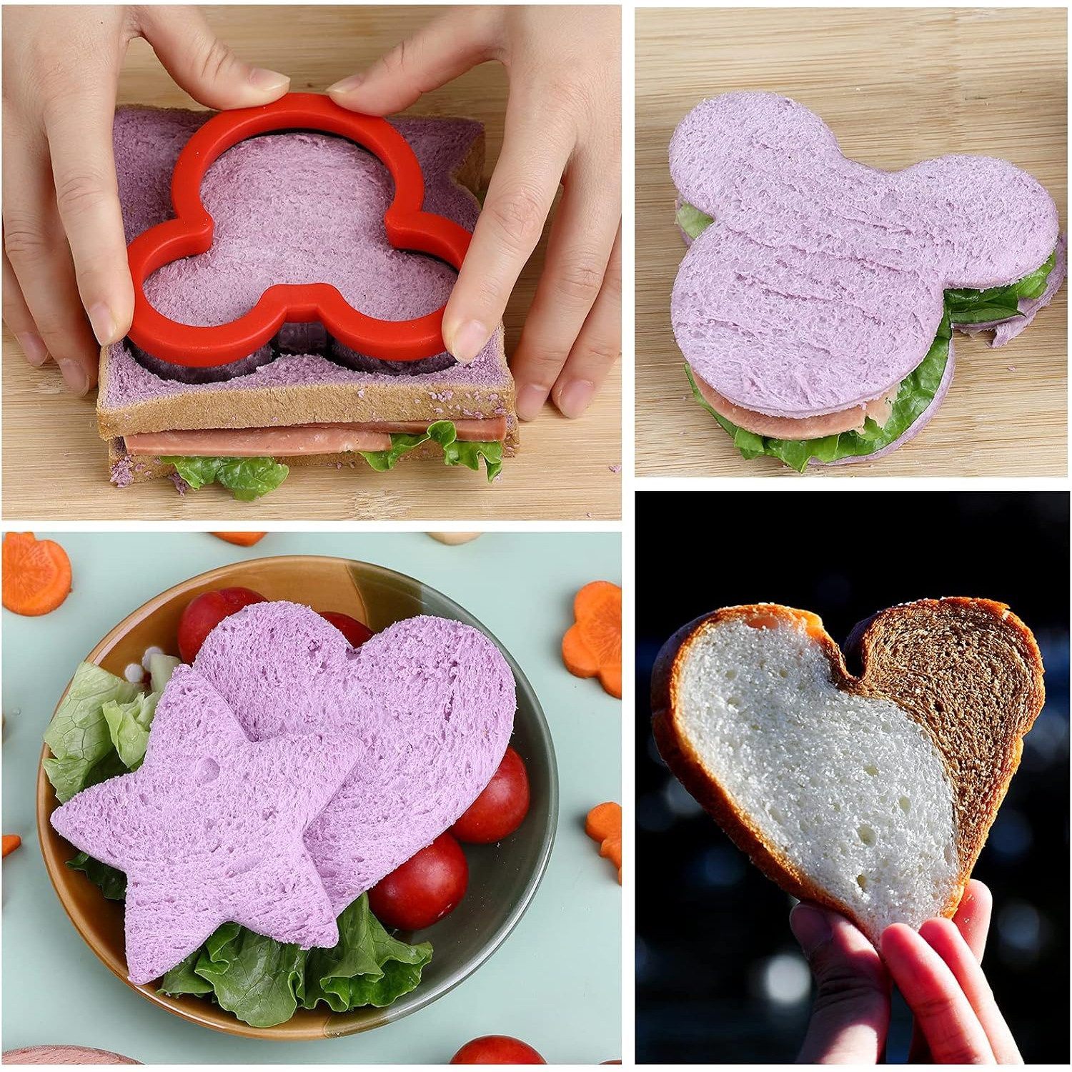 OSTWOLKE Ausstechform 43 Stück Ausstechformen Set Sanwich Brot Gemüse Ausstecher für Kinder, (43-St), Cookie Cutter mit Food Picks Obstgabeln für Kinder-Lunchbo – Bild 4 von 5