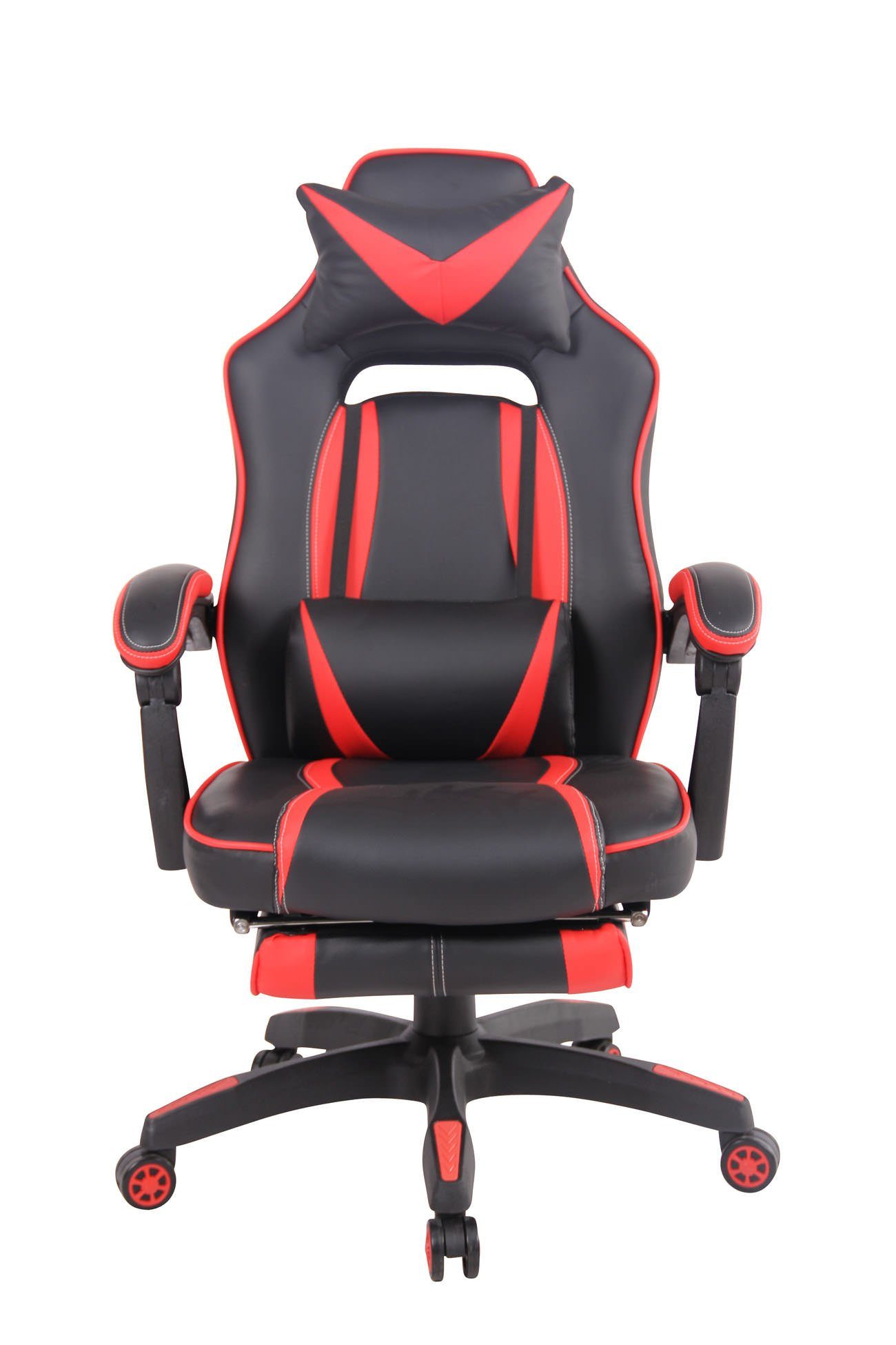 CLP Fußablage schwarz/rot Gaming Chair Kunstleder, Heat mit