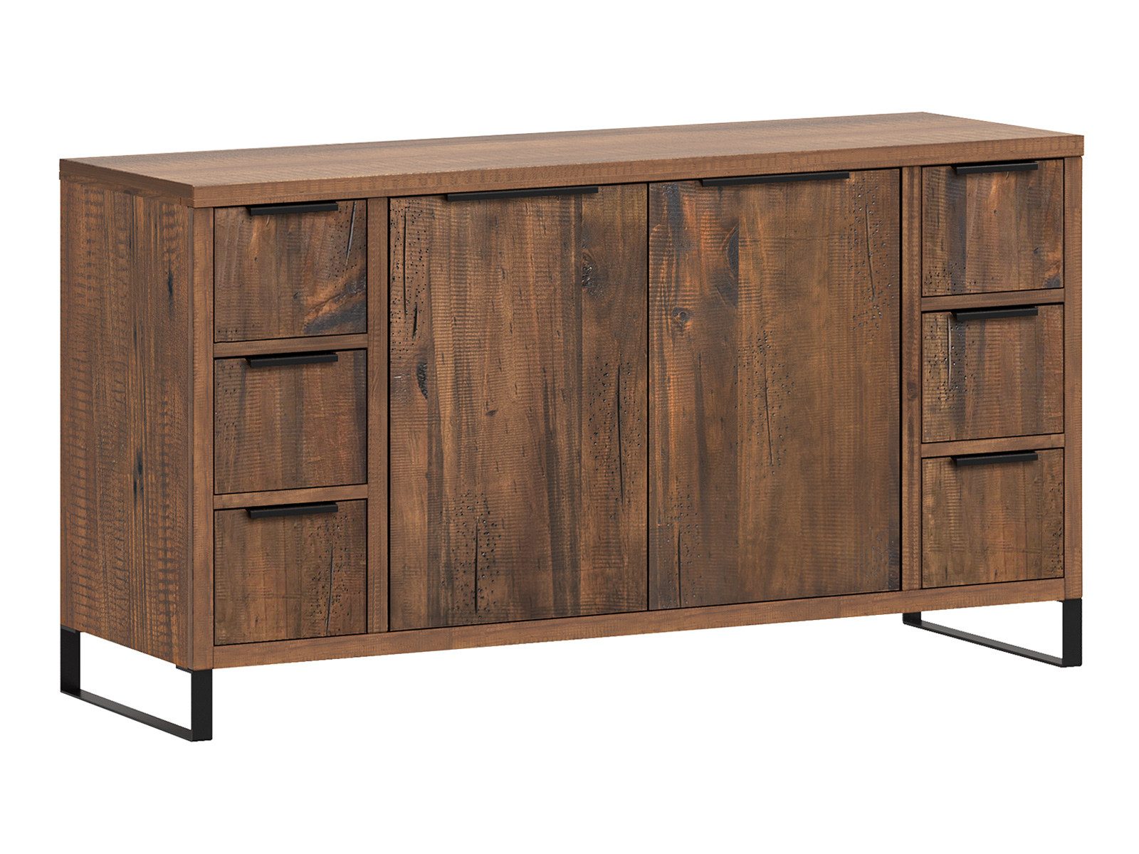 massivum Waschtisch-Set Sydney Massivholz Pinie, 138cm Badezimmer Set