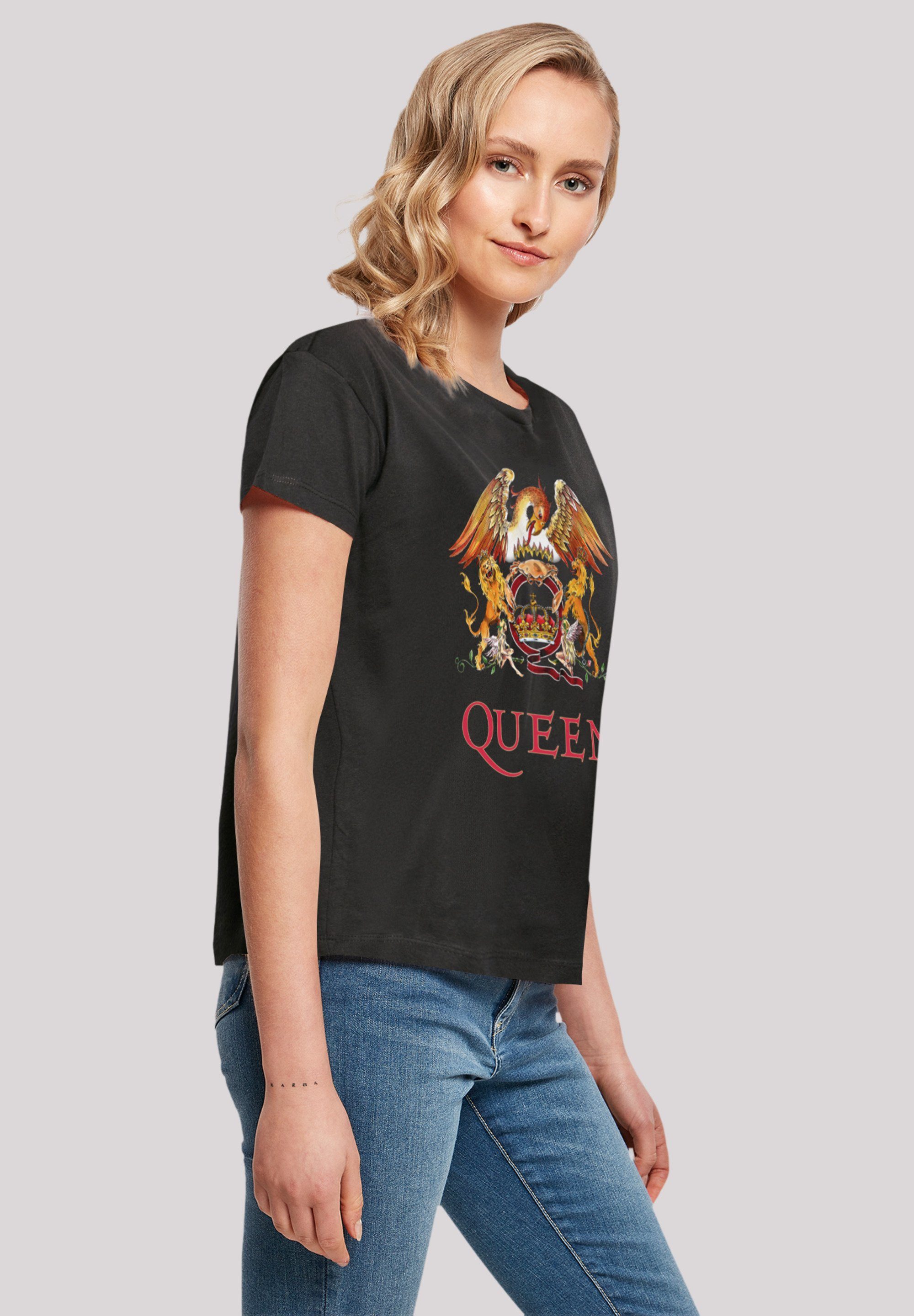 F4NT4STIC T-Shirt Queen Classic Crest schwarz Print