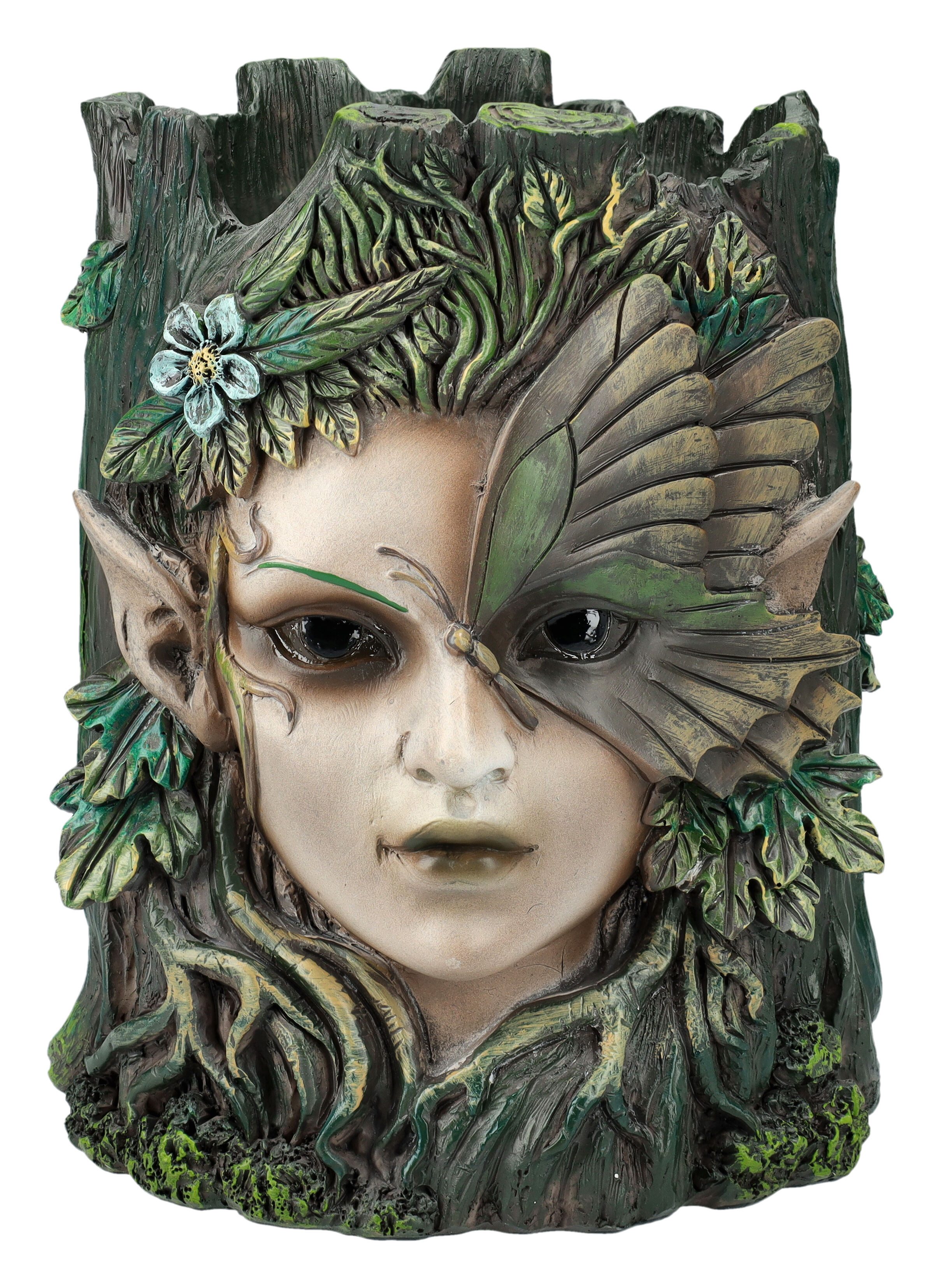 Figuren Shop GmbH Blumentopf Pflanztopf Natur - Baumgeist Flora - Blumentopf Fantasy Dekoration