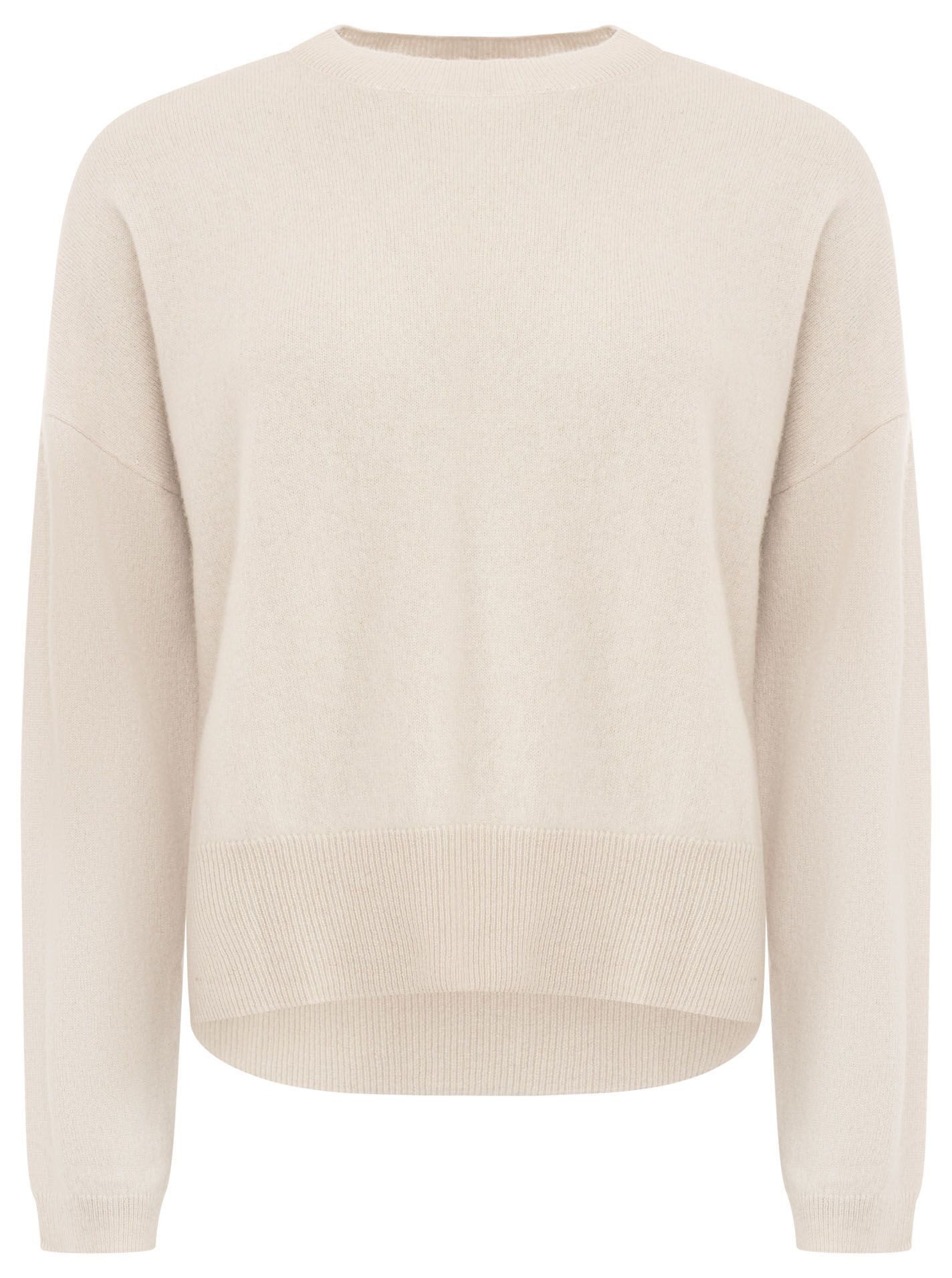 Zwillingsherz Kaschmirpullover Kastiger Rundhalspullover