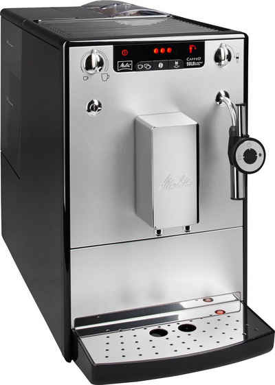 Melitta Kaffeevollautomat Solo® & Perfect Milk E957-203, silber/schwarz, Café crème&Espresso per One Touch, Milchsch&heiße Milch per Drehregler