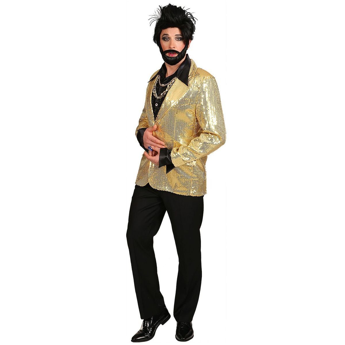 Orlob Kostüm Goldene Pailletten Jacke für Herren