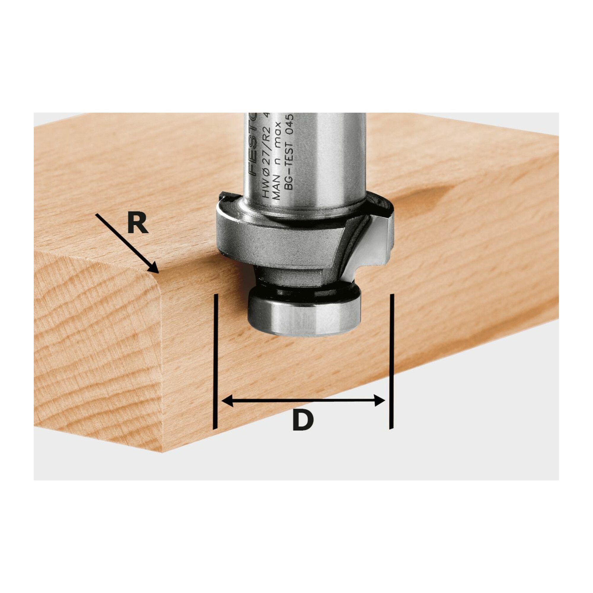 FESTOOL Fräse Festool Abrundfräser HW HW R3-OFK 500 (ohne Kugellager)