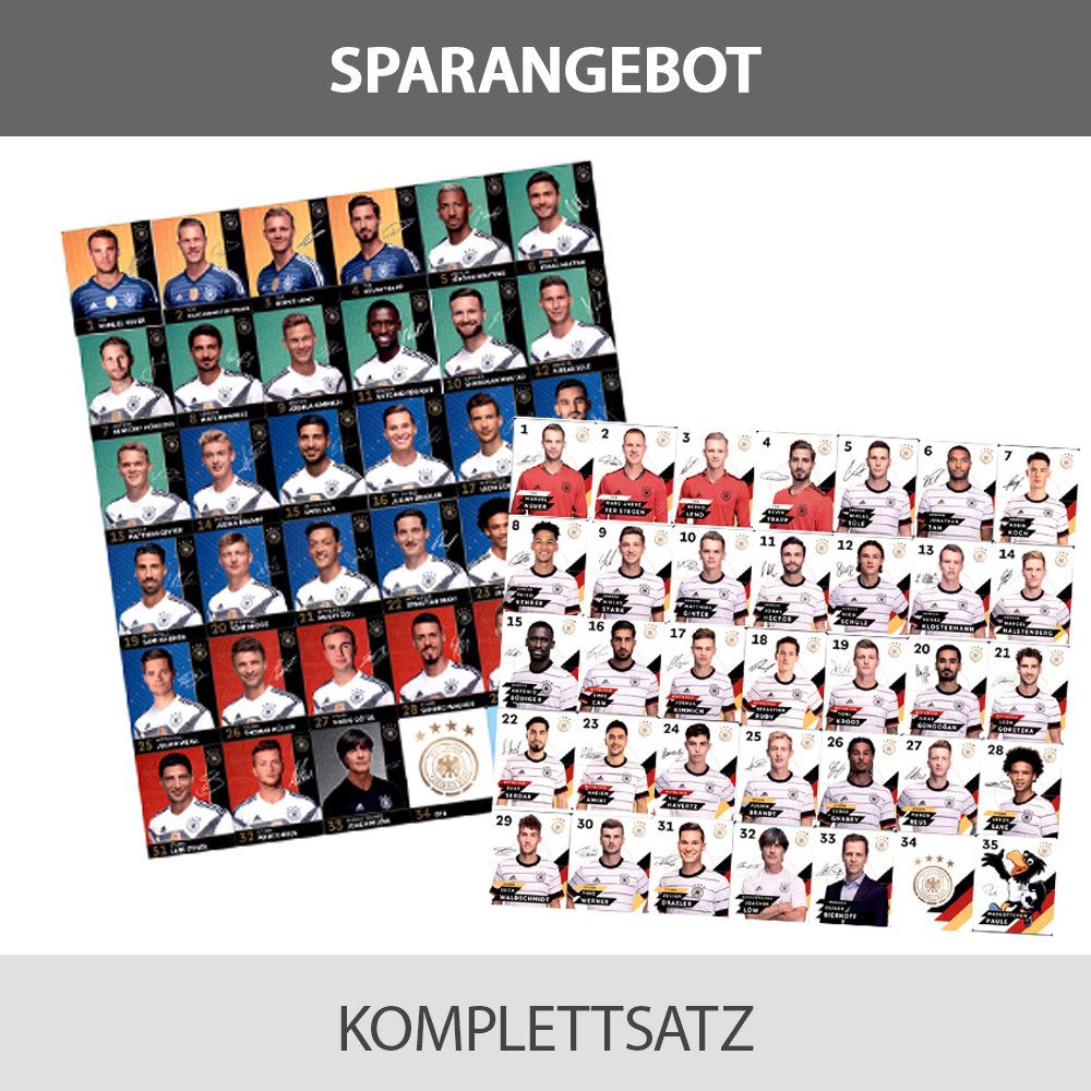 REWE Sammelkarte EM 2020 REWE + WM 2018 REWE Sammelkarten - je 1 Komplettsatz