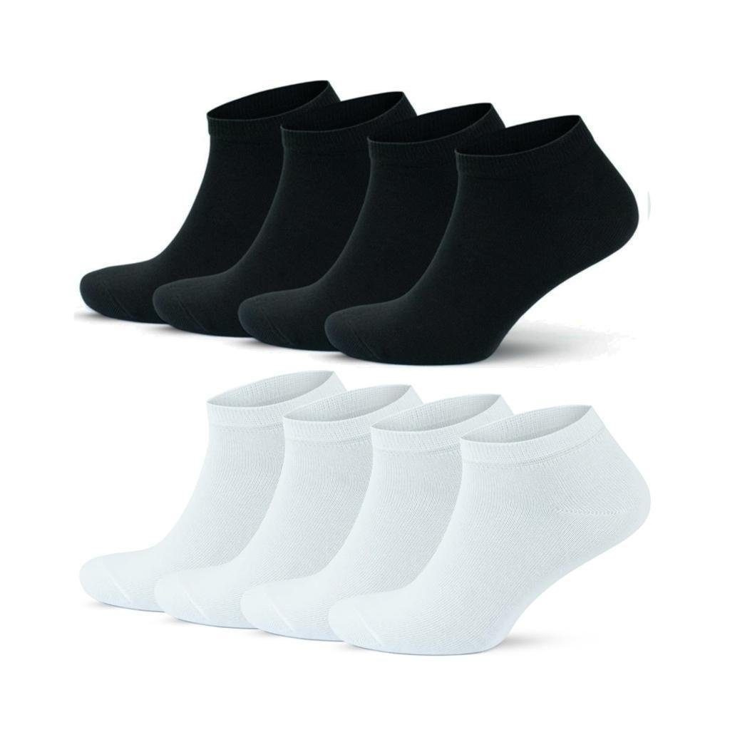 NERS Sneakersocken aus gekämmter Baumwolle für Damen und Herren, ohne drückende Naht (12-Paar) Premium Sneaker Socken mit Komfortbund, atmungskativ