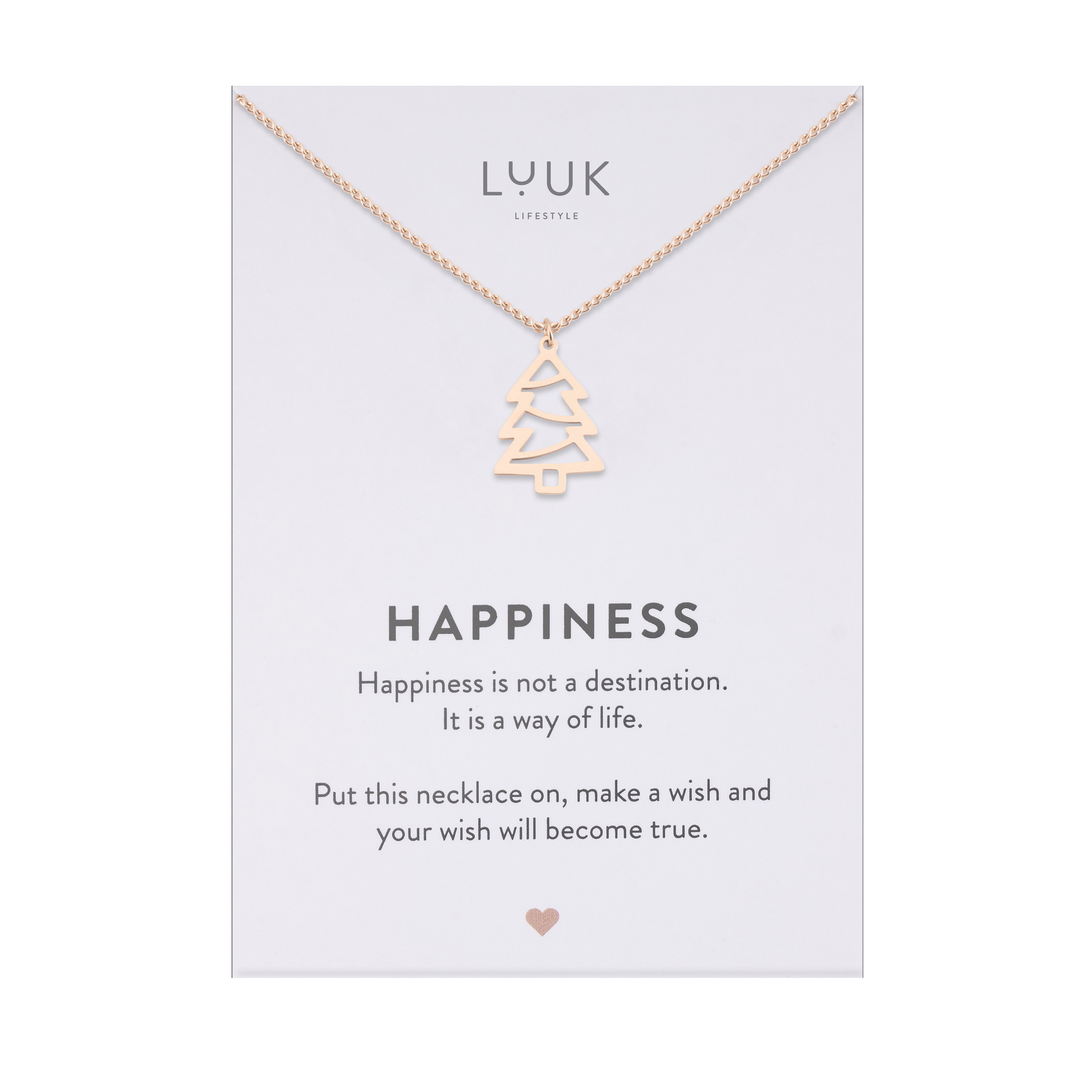 LUUK LIFESTYLE Kette mit Anhänger Tannenbaum, Christbaum Halskette aus Edelstahl