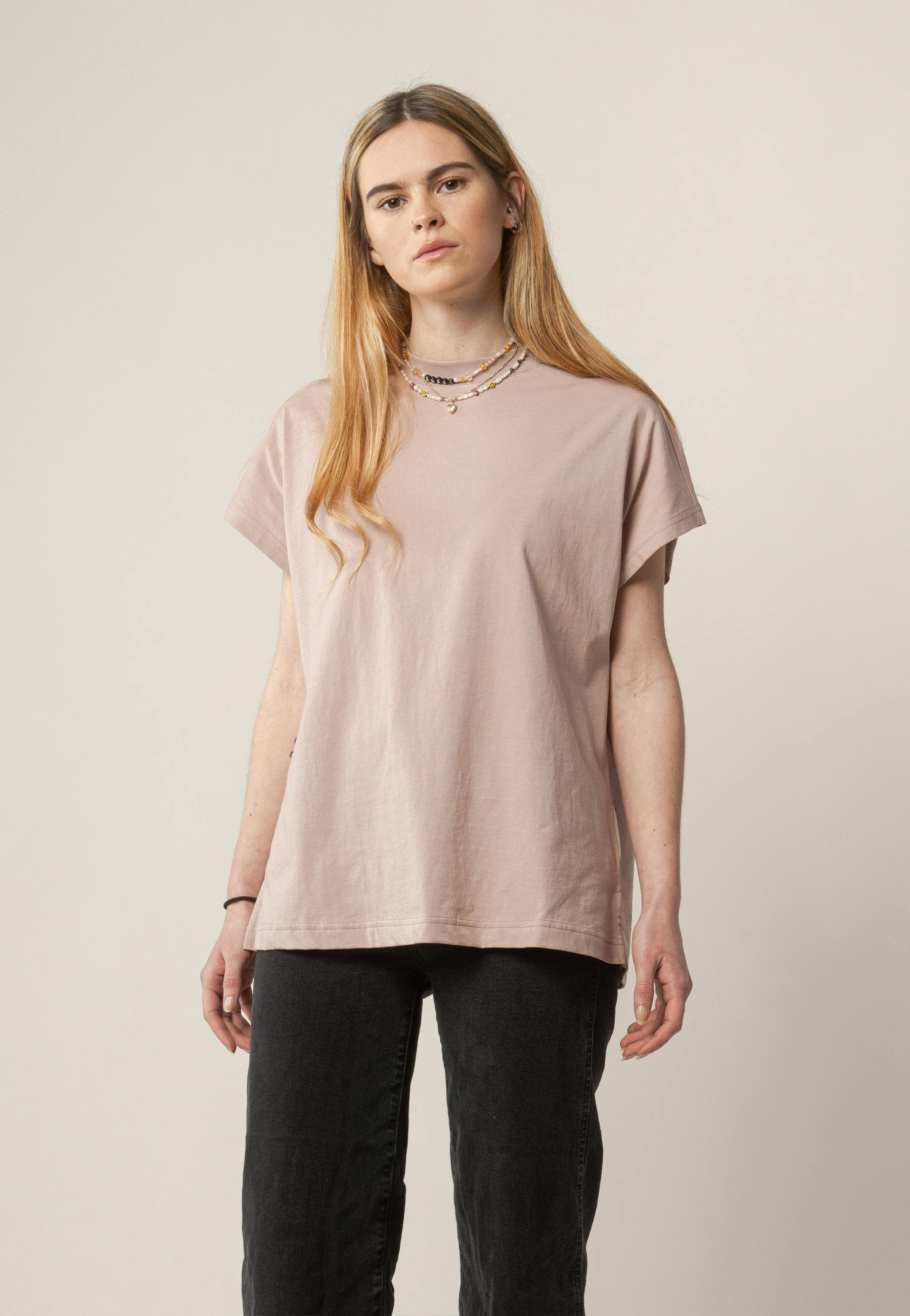 MELA Kurzarmshirt T-Shirt MADHU Fein gerippter günstig online kaufen