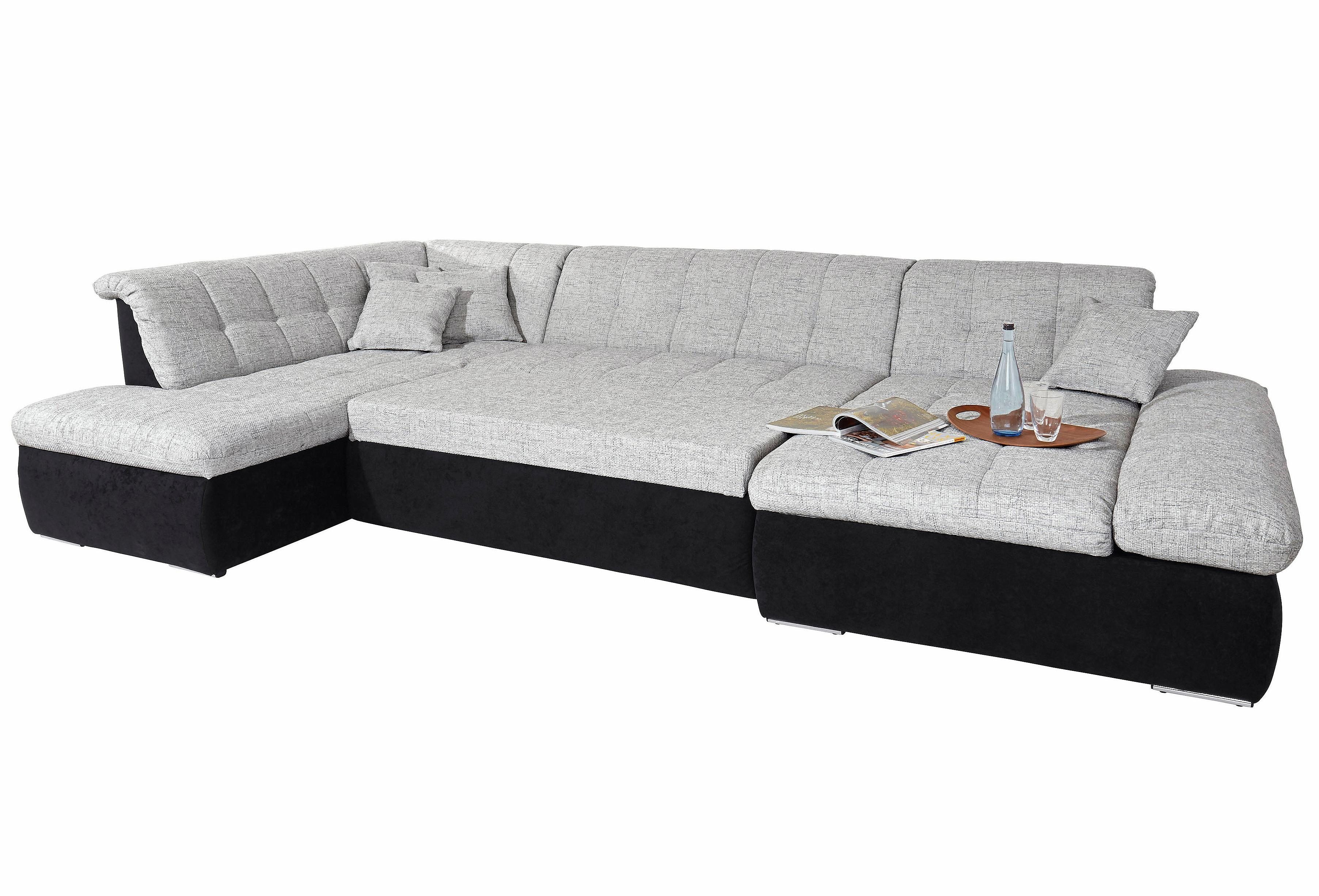 DOMO collection Wohnlandschaft MORIC 353x216x80 cm, mit viel Platz, U-Form, auch in Cord, im XXL-Format, wahlweise mit Bettfunktion und Armlehnenverstellung – Bild 2 von 5