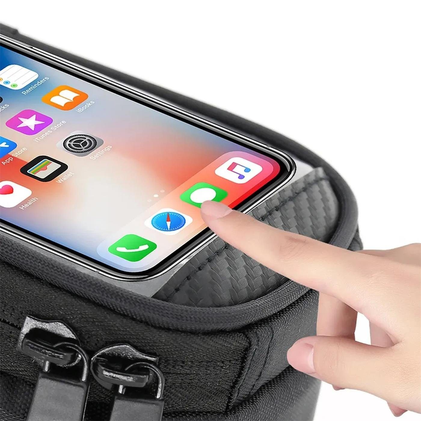 CoolGadget Handy-Halterung Sahoo Stange Halter Bike - 1.5 Liter, (Fahrrad Motorrad Halterung Smartphone Handy Halter für Bike Stange)