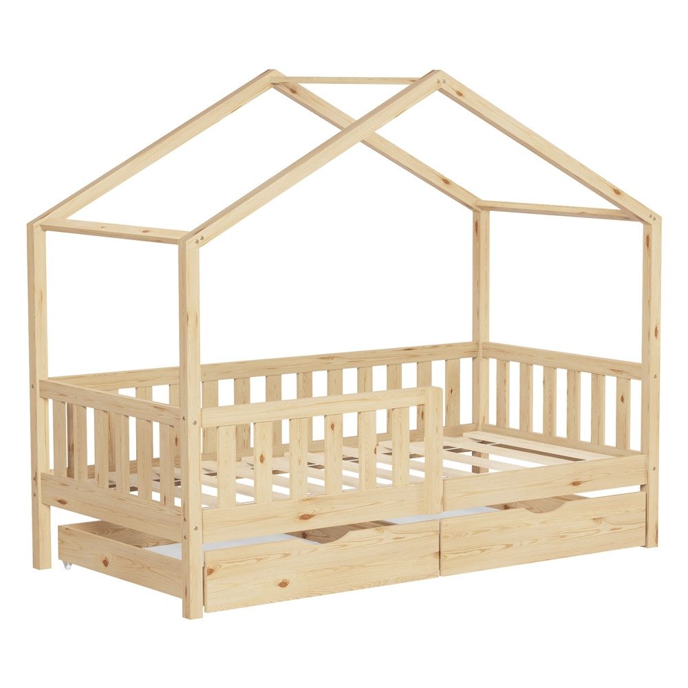 ML-DESIGN Spielbett Hausbett Kinderbett inkl. 2 günstig online kaufen