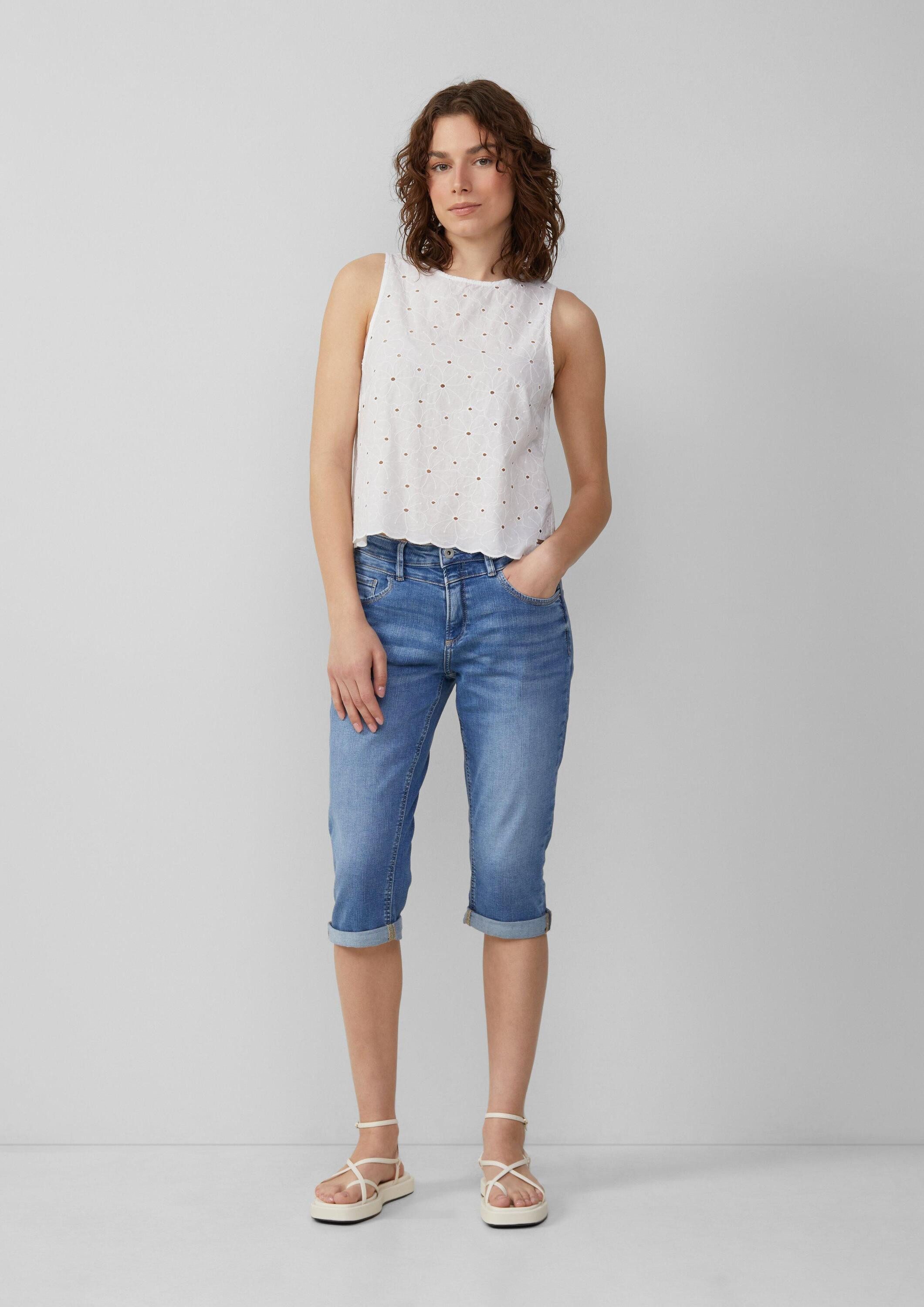QS Jeansshorts Jeans-Hose CATIE Jeans Catie / Slim Fit / Mid Rise / Capri L günstig online kaufen