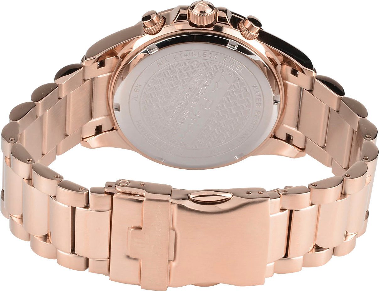 Jacques Lemans Chronograph La Passion LP-111P, Quarzuhr,Armbanduhr,Damenuhr,Herrenuhr,Edelstahlarmband,Stoppfunktion