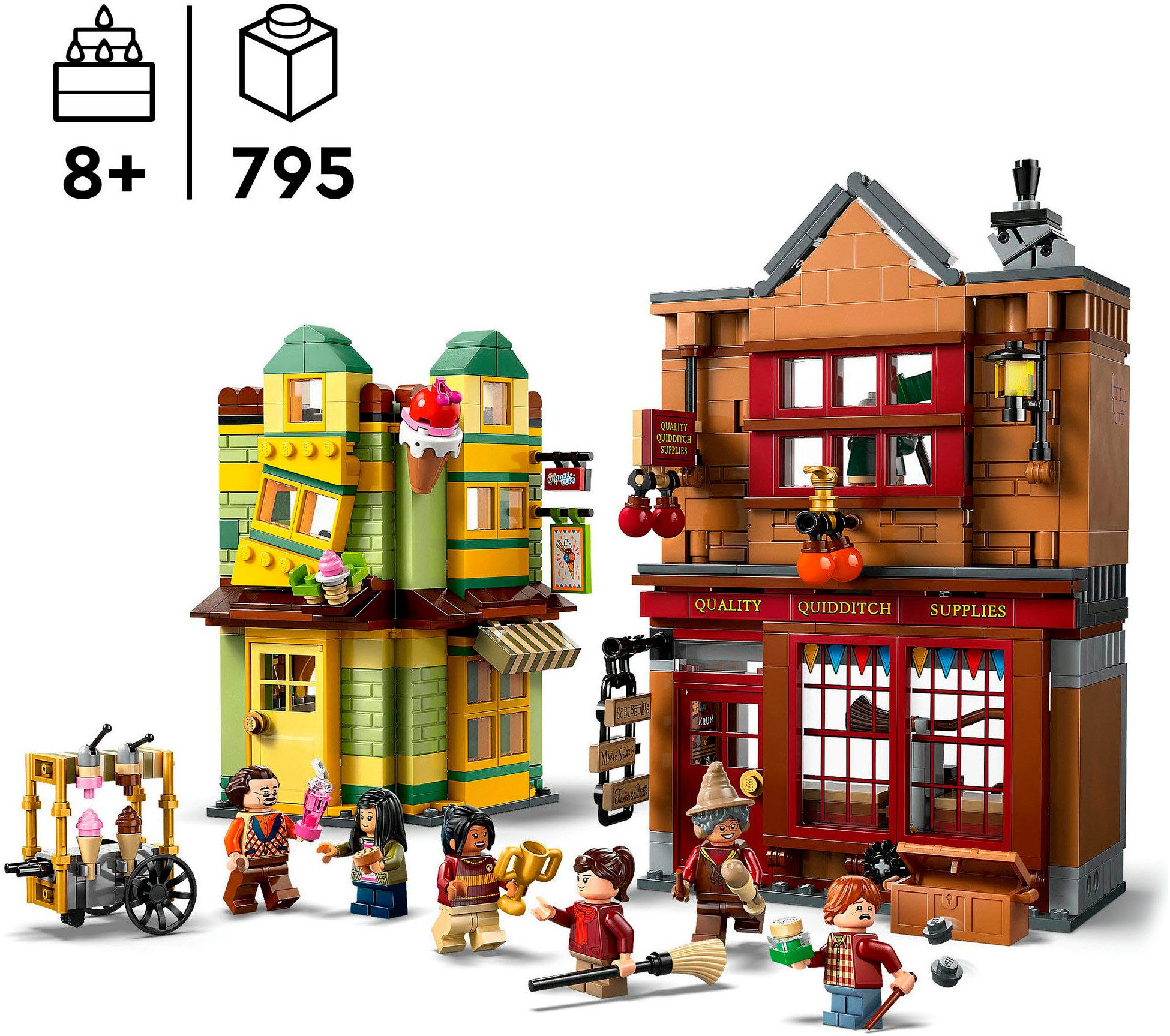 LEGO® Qualität für Quidditch & Fortescues Eissalon (76452) Konstruktionsspielsteine, (795 St), LEGO Harry Potter™; Made in Europe