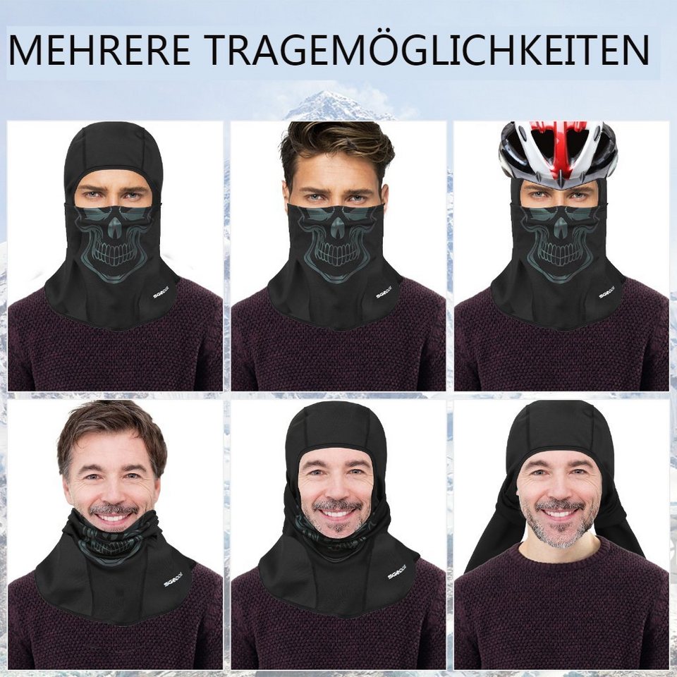 SGODDE Sturmhaube (Gesichtshaube Verkleidungsmaske Winter) für Fahrrad  Motorrad Ski Winddicht