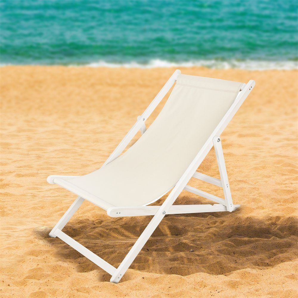Mucola Gartenstuhl Strandliege klappbar Liegestuhl Gartenliege Sonnenliege Relaxliege (Stück), inkl. Sicherung gegen ungewolltes Zusammenklappen