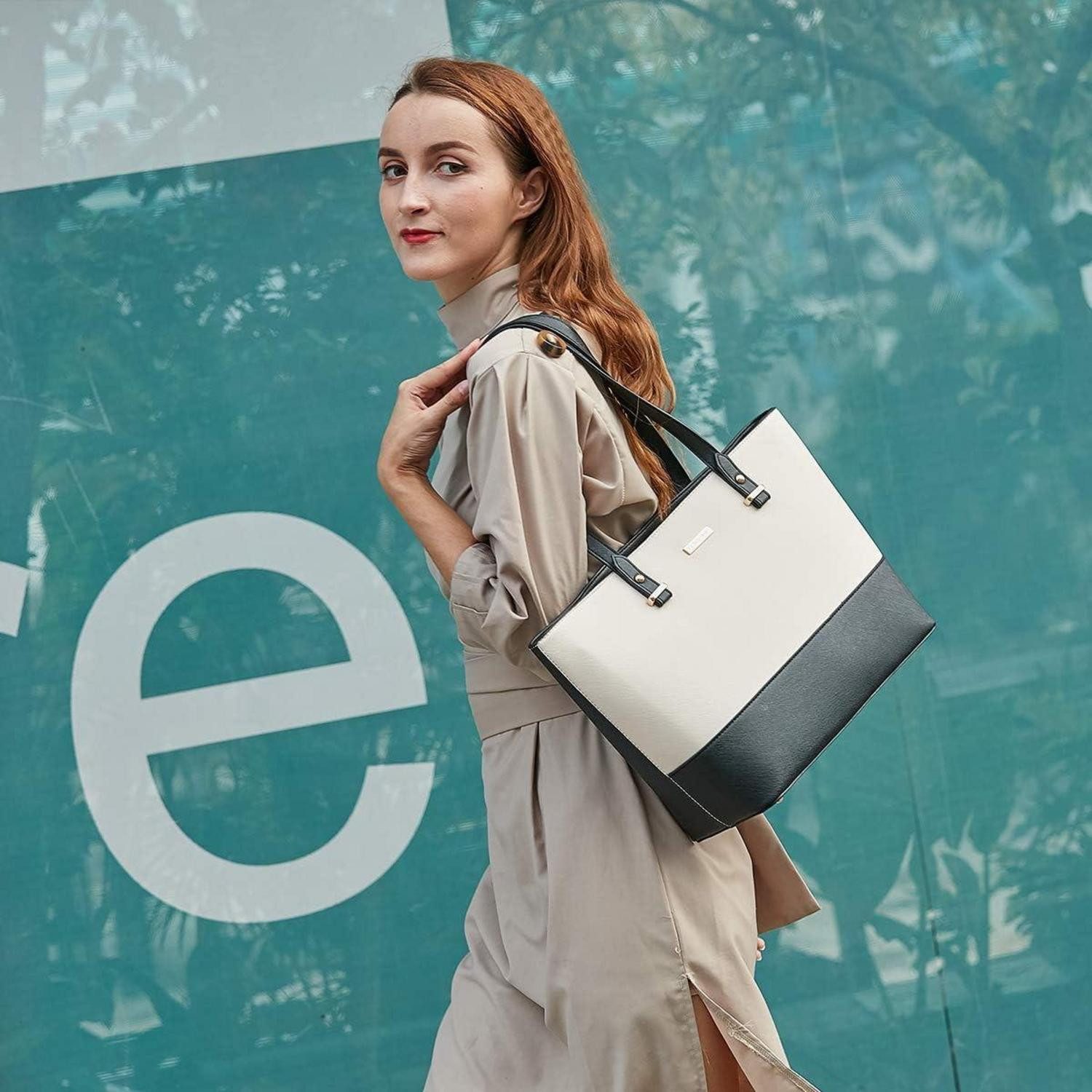 LuxusKollektion Handtasche Damen Handtasche Tote Schultertasche Umhängetasche Geldbörse 4-teilig