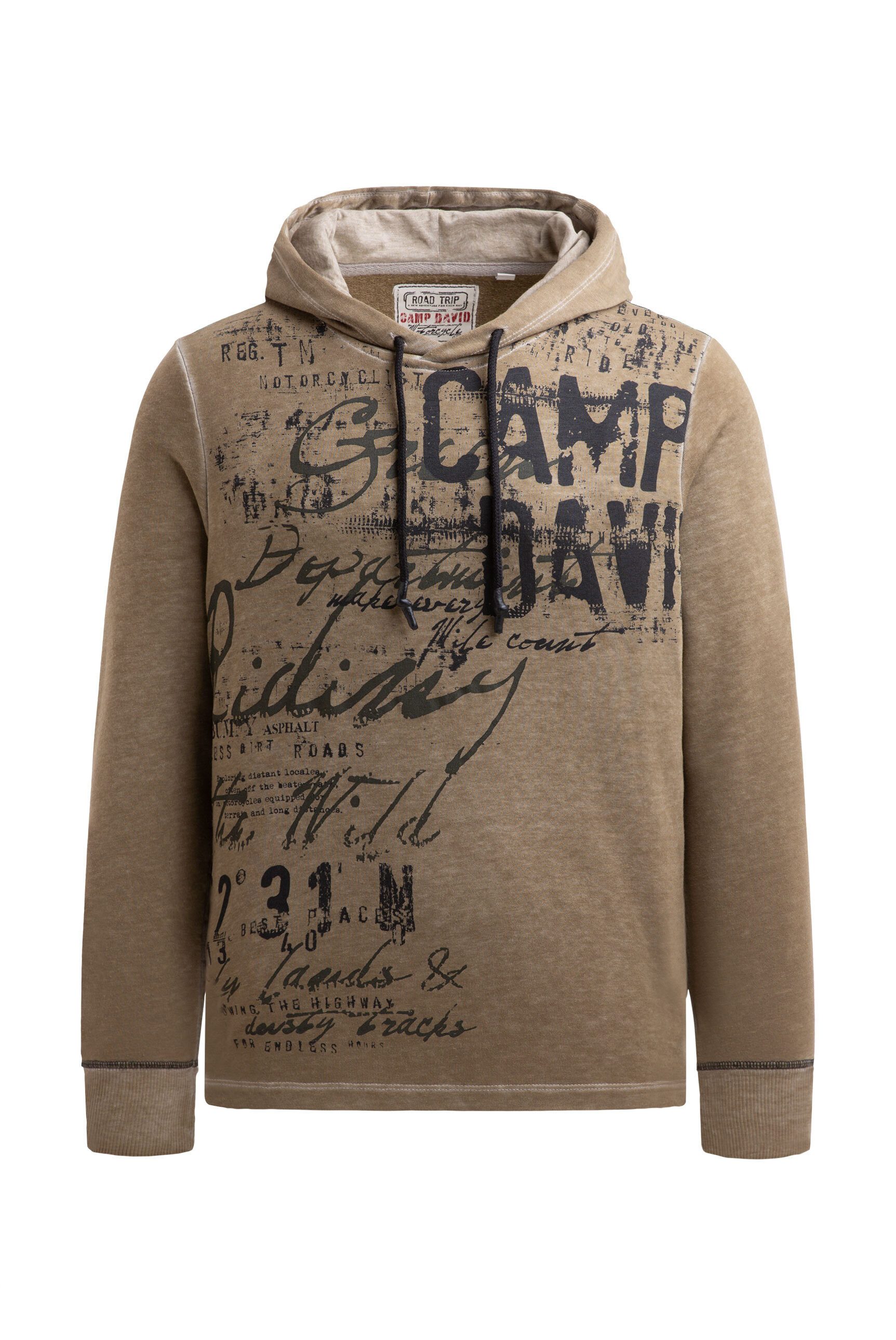 CAMP DAVID Kapuzensweatshirt mit Ausbrenner-Effekten günstig online kaufen