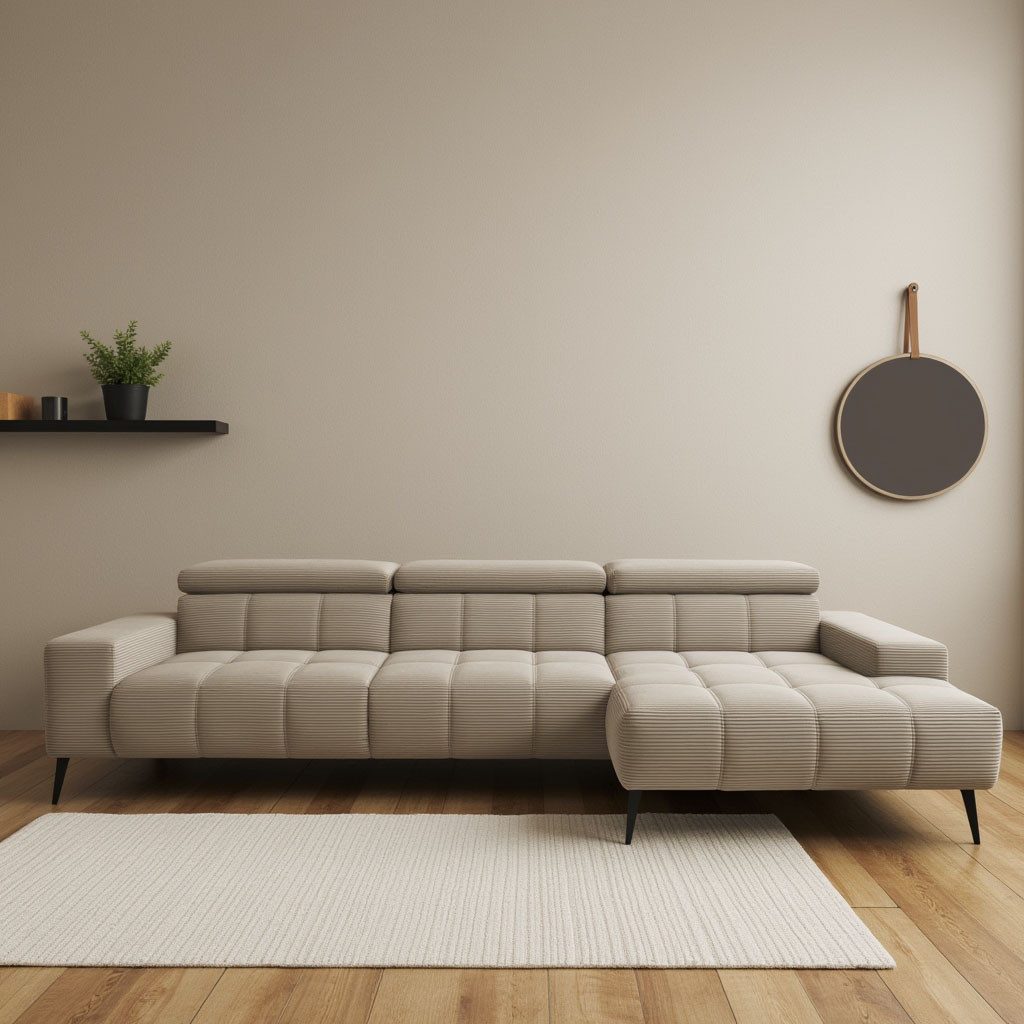 DOMO collection Ecksofa "Trento L-Form, mit Kufenfuß oder Einzelfuß", wahlw günstig online kaufen