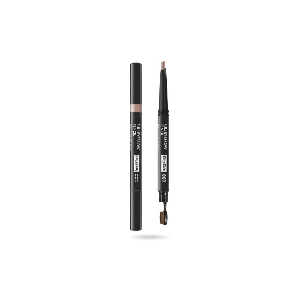 Pupa Augenbrauen-Stift Pupa, Full, Paraben-Free Pencil & Brush 2-In-1, 001, Blonde
