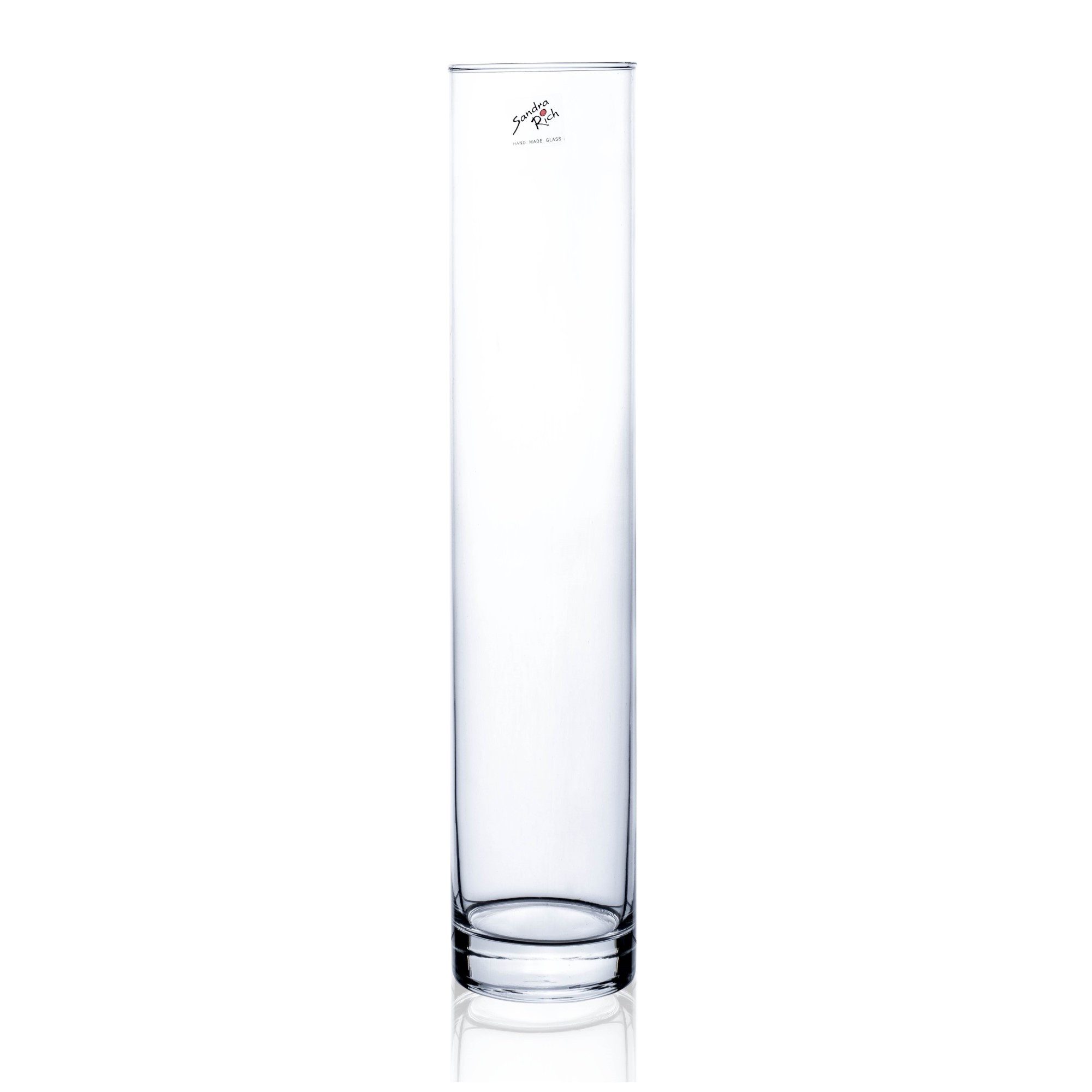Sandra Rich Dekovase Glasvase "Cyli HC" Ø 6cm x 30cm, Zynlindrische Vase Blumenvase Glas