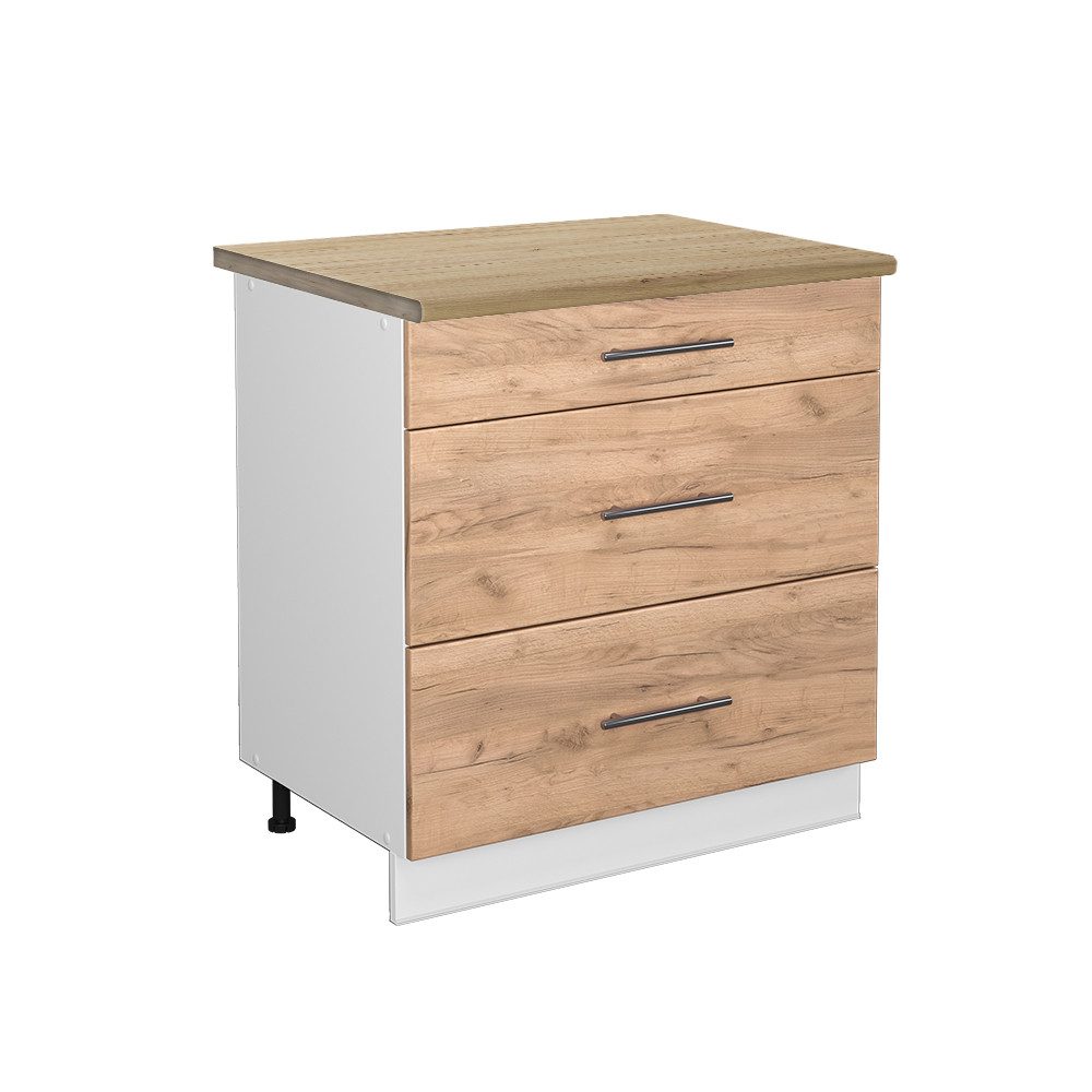 Vicco Unterschrank Fame-Line, Goldkraft Eiche/Weiß, 80 günstig online kaufen