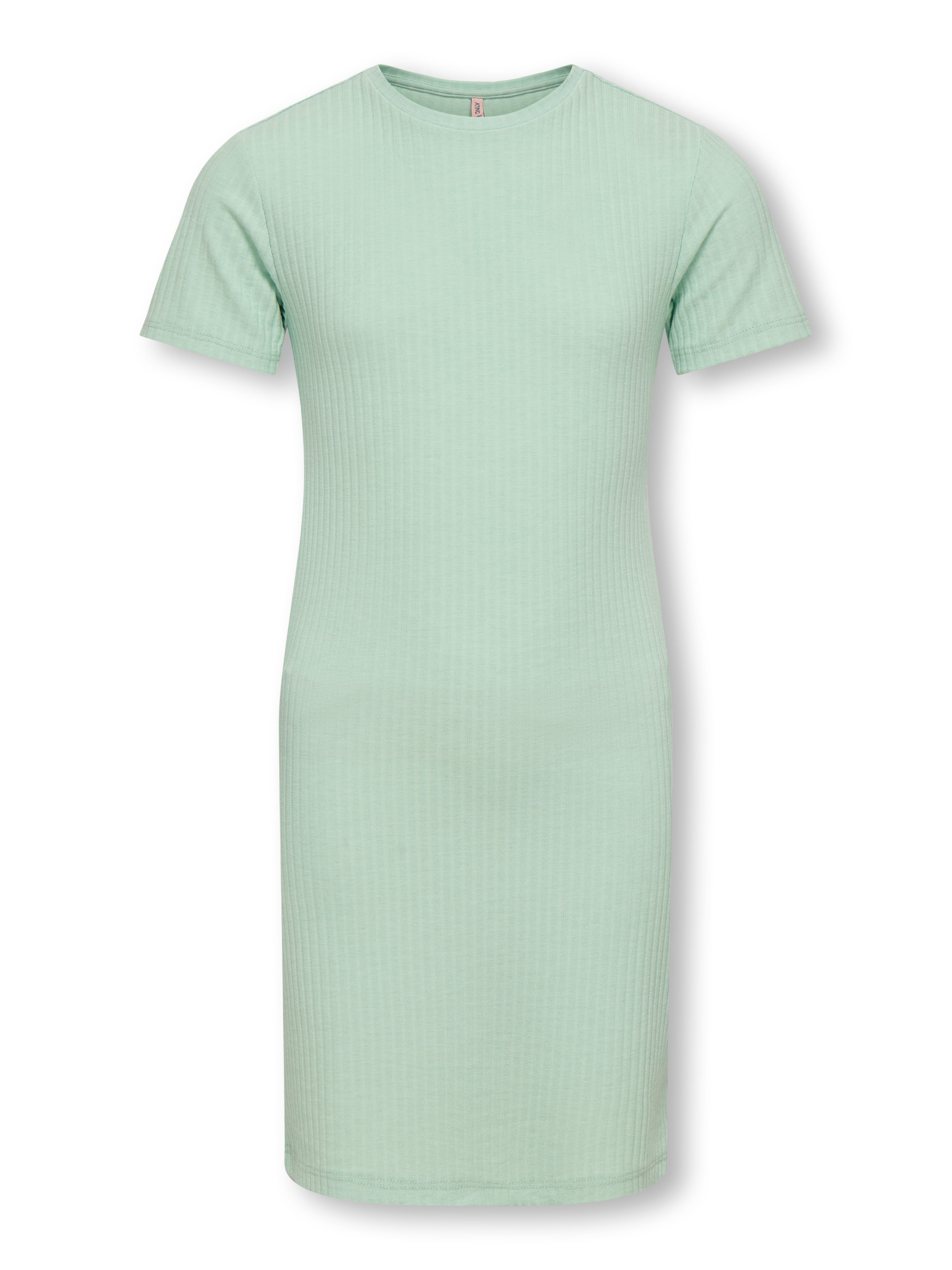KIDS ONLY Jerseykleid KOGVELA S/S DRESS VD ZA JRS aus gerippter Ware mit kurzem Arm