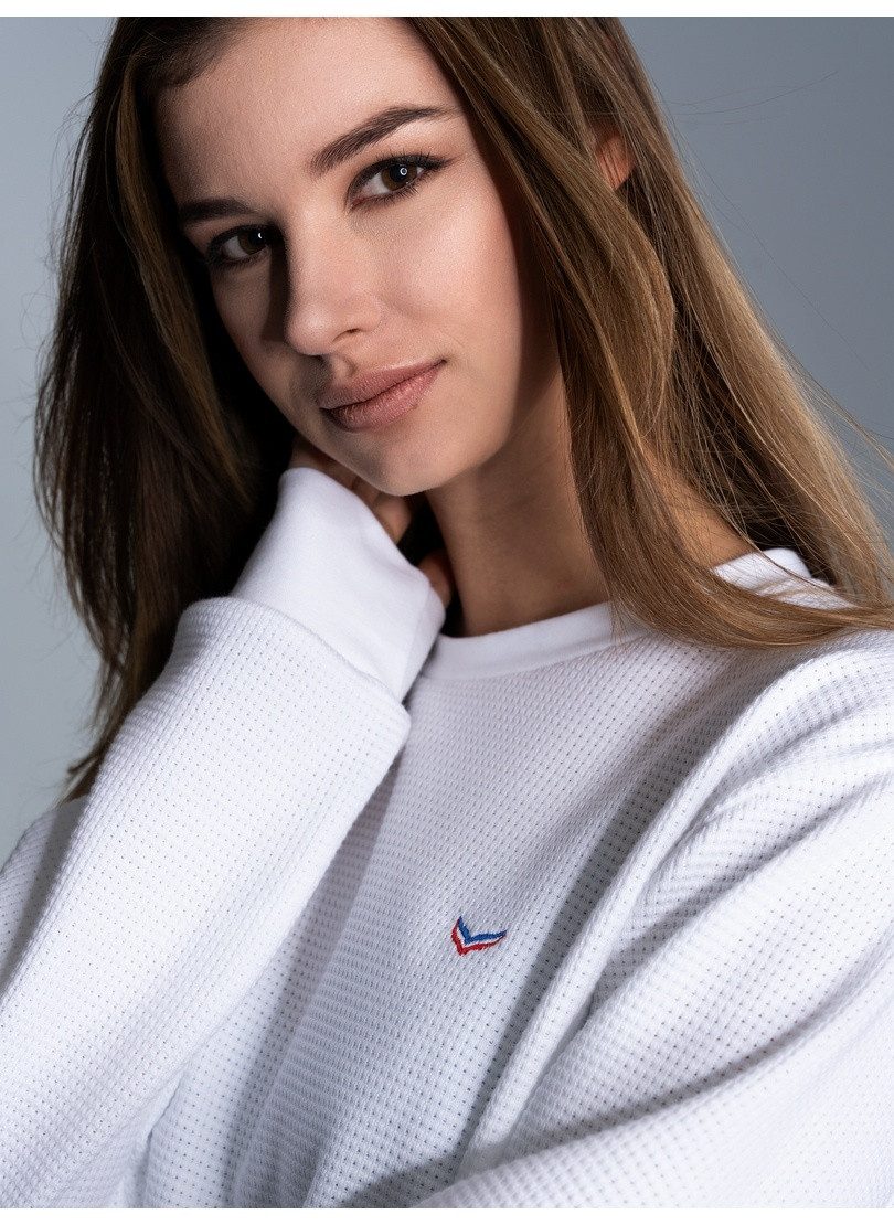Trigema Sweatshirt TRIGEMA Sweatshirt in Waffeloptik