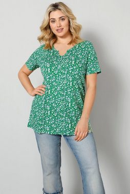 Janet & Joyce Rundhalsshirt T-Shirt Alloverdruck Halbarm